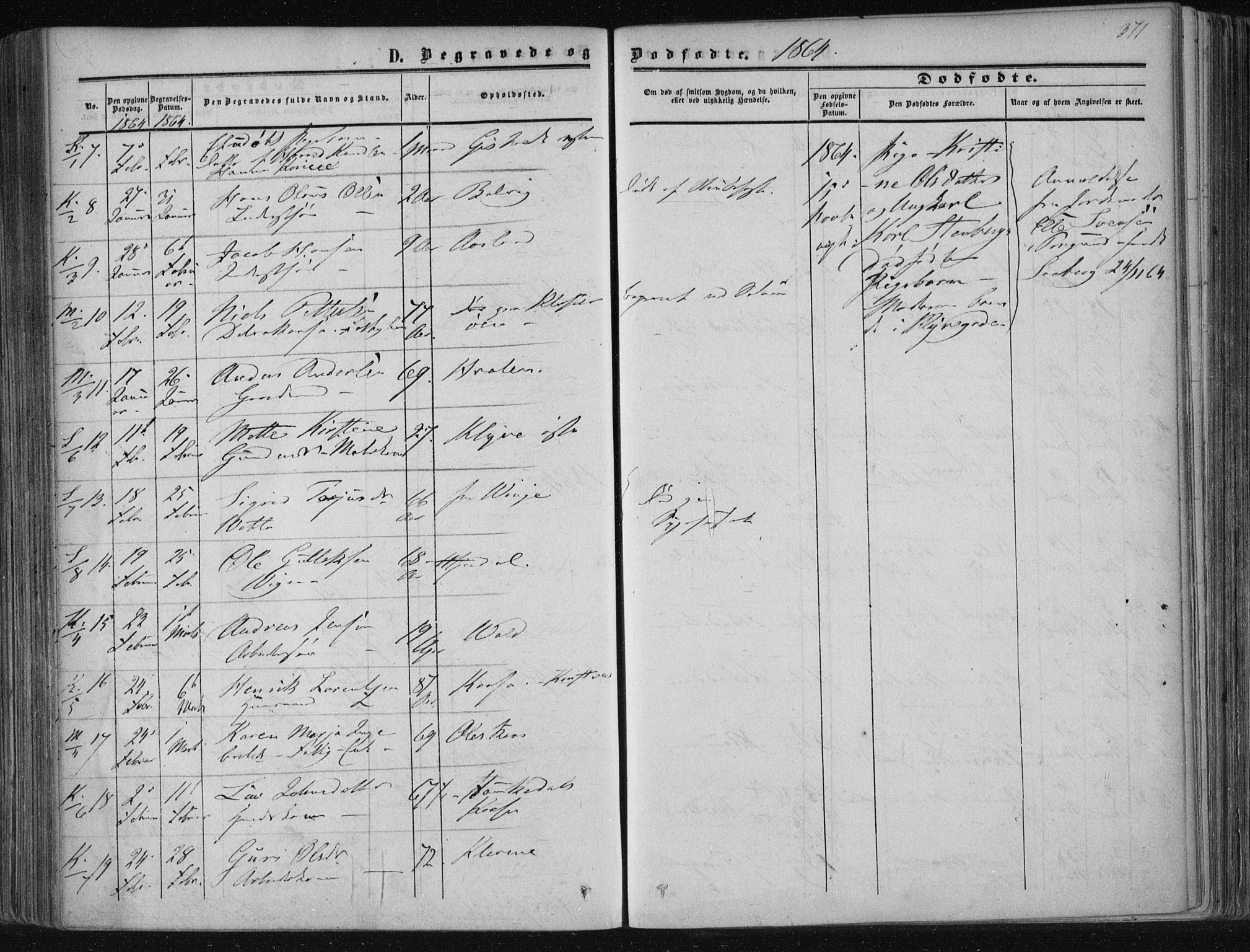 Solum kirkebøker, AV/SAKO-A-306/F/Fa/L0007: Parish register (official) no. I 7, 1856-1864, p. 371