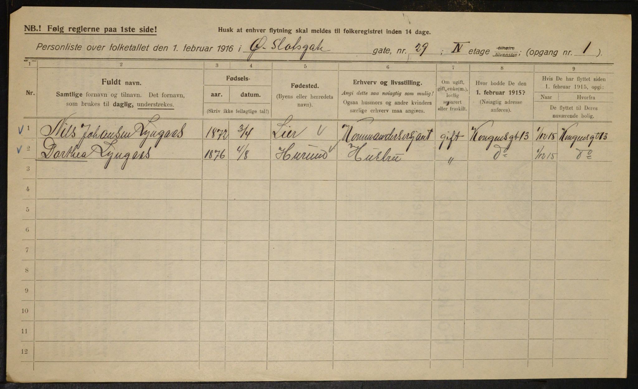 OBA, Municipal Census 1916 for Kristiania, 1916, p. 133727