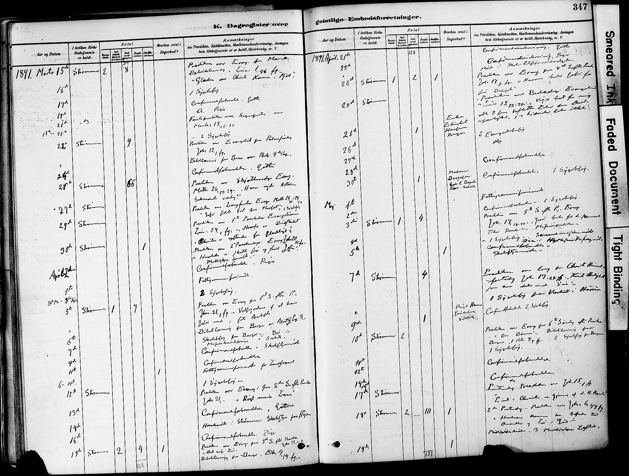 Strømm kirkebøker, AV/SAKO-A-322/F/Fa/L0004: Parish register (official) no. I 4, 1878-1899, p. 347