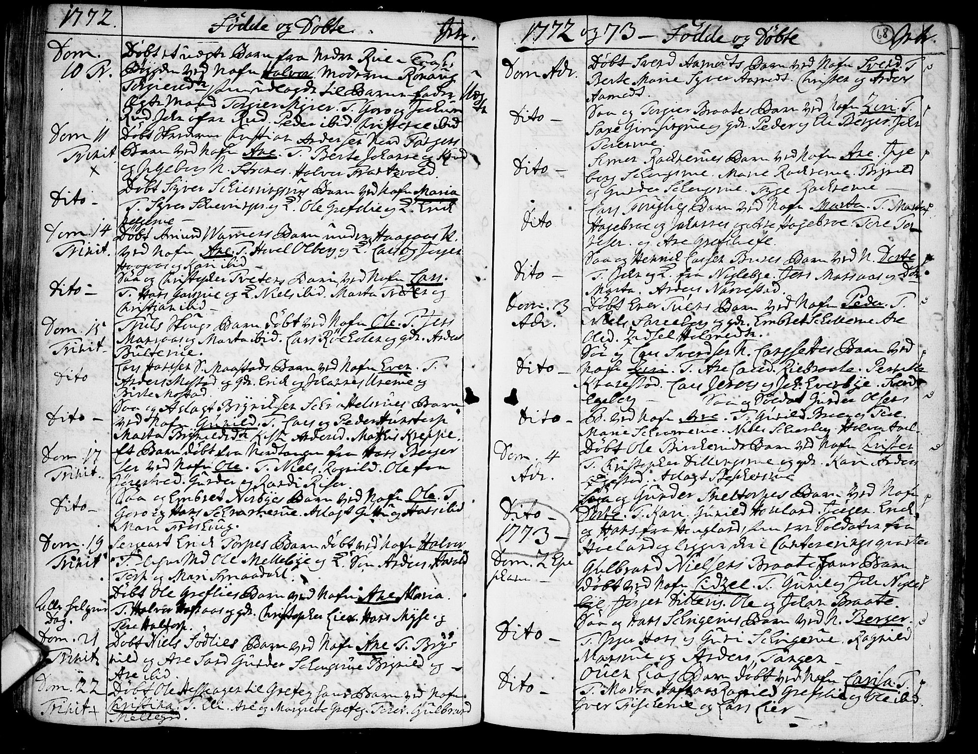 Trøgstad prestekontor Kirkebøker, SAO/A-10925/F/Fa/L0004: Parish register (official) no. I 4, 1750-1784, p. 68