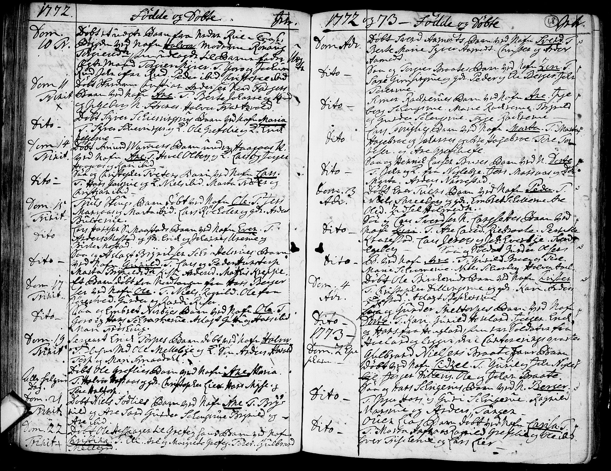 Trøgstad prestekontor Kirkebøker, AV/SAO-A-10925/F/Fa/L0004: Parish register (official) no. I 4, 1750-1784, p. 68