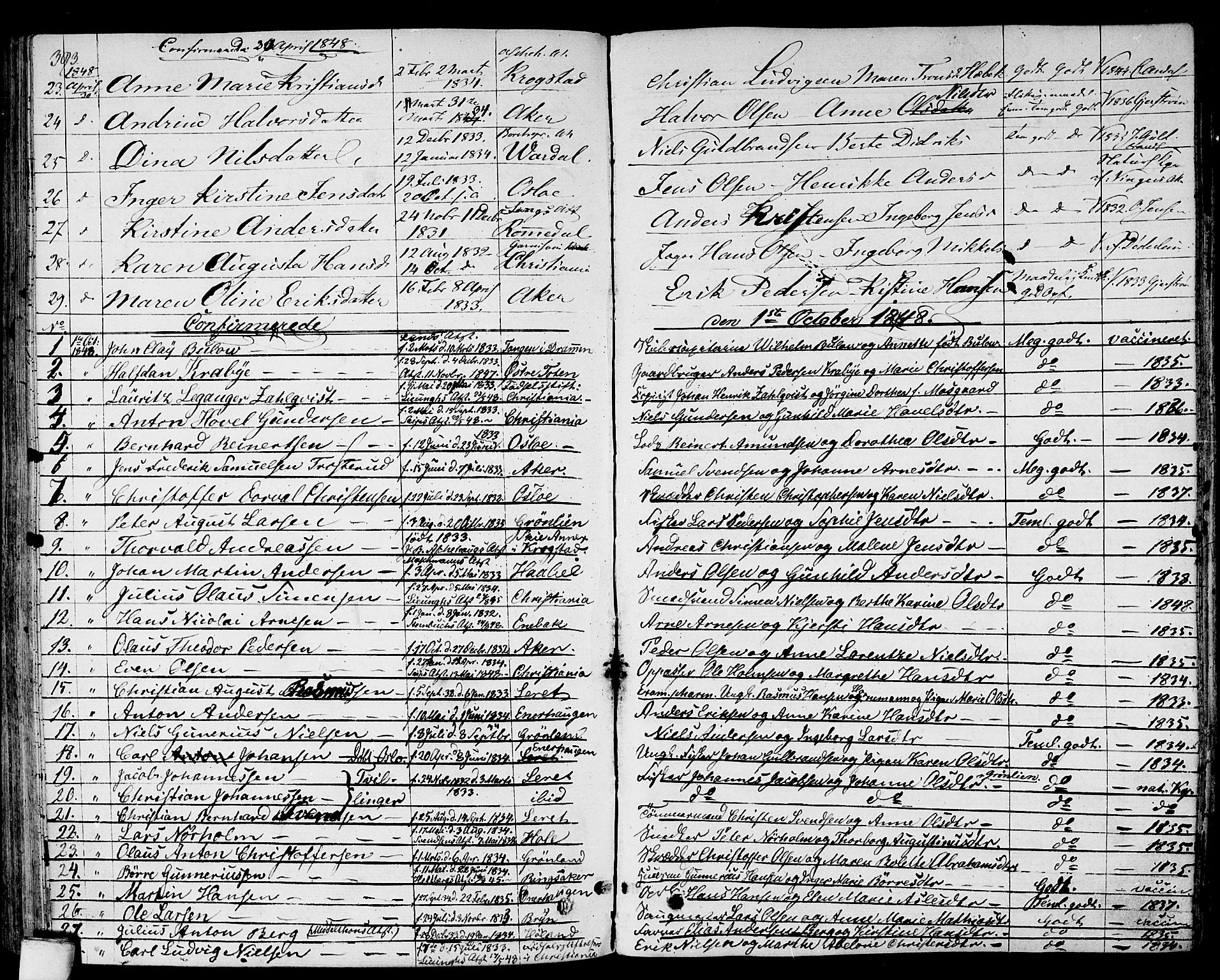 Gamlebyen prestekontor Kirkebøker, AV/SAO-A-10884/F/Fa/L0003: Parish register (official) no. 3, 1829-1849, p. 393