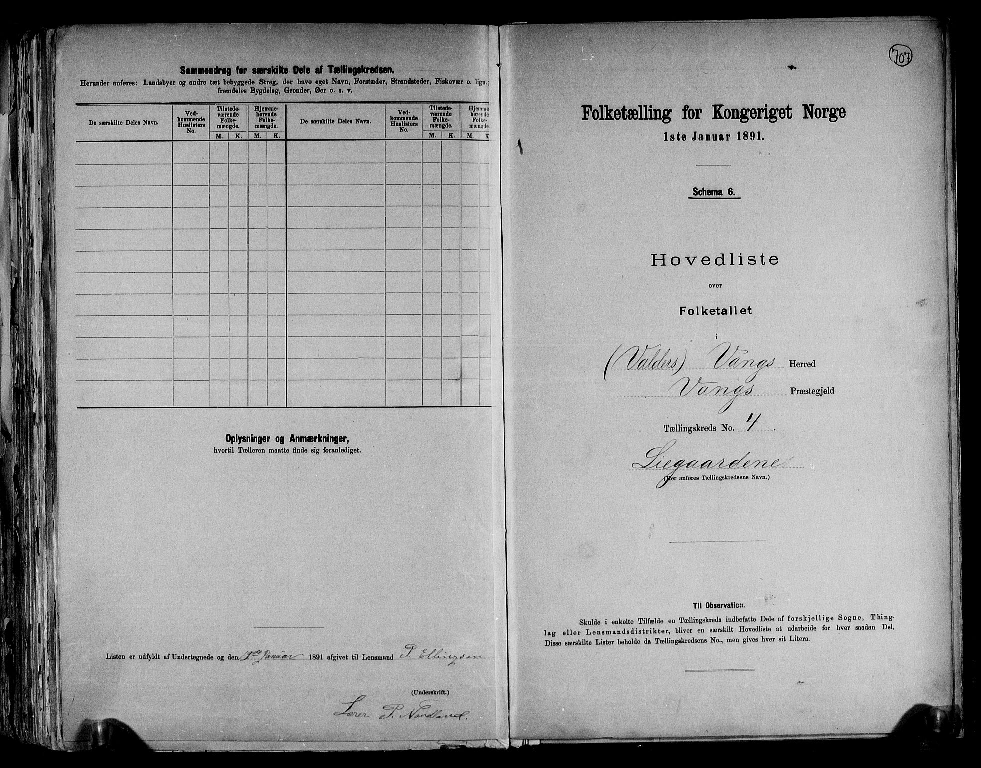 RA, 1891 census for 0545 Vang, 1891, p. 11