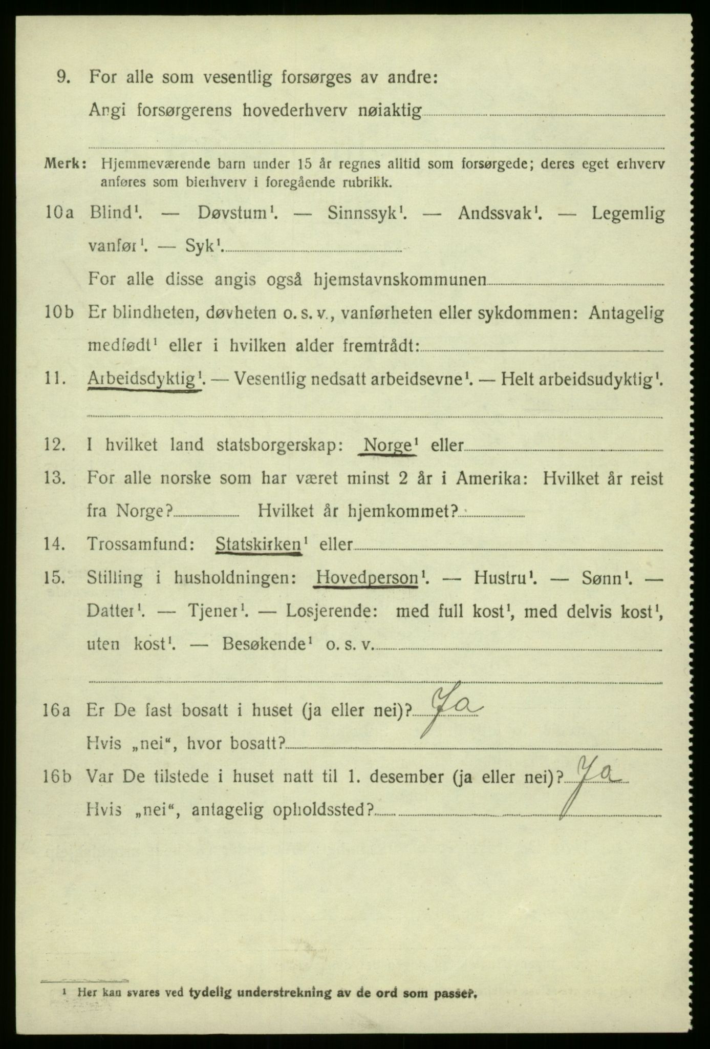 SAB, 1920 census for Askvoll, 1920, p. 2485