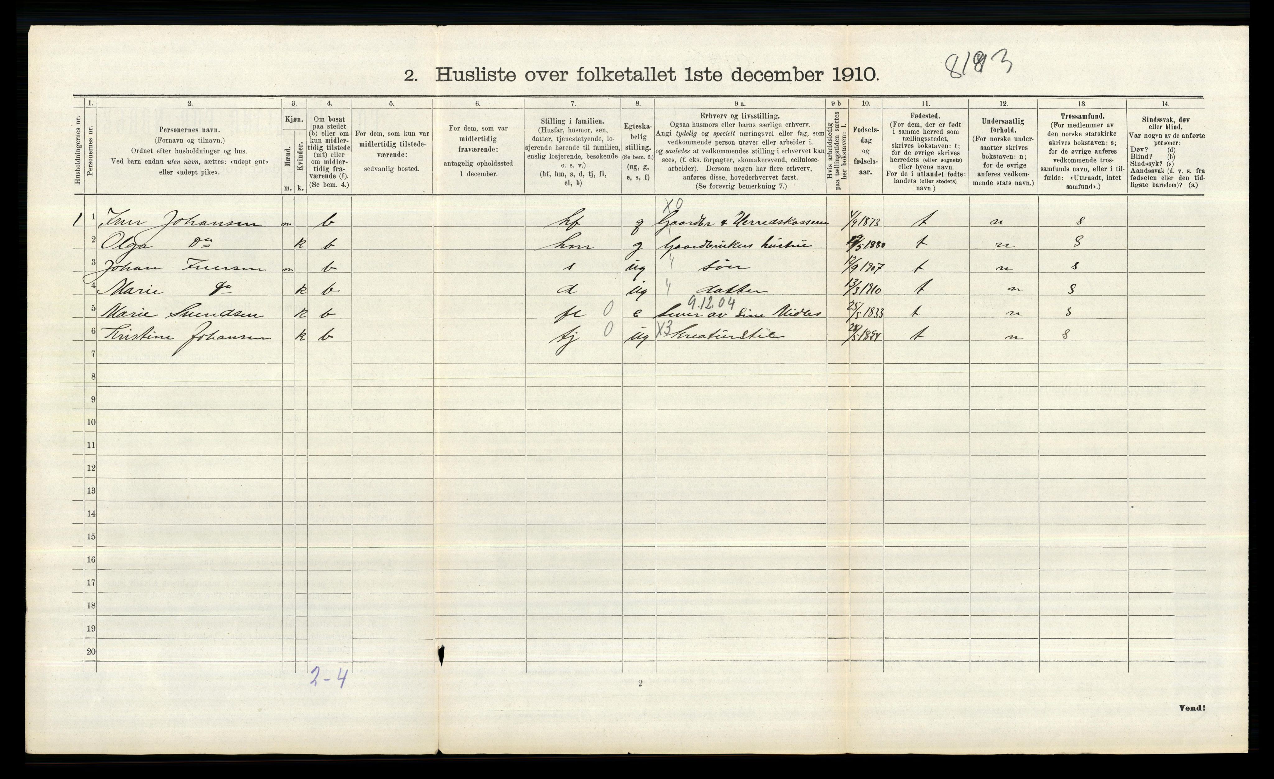 RA, 1910 census for Øymark, 1910, p. 639