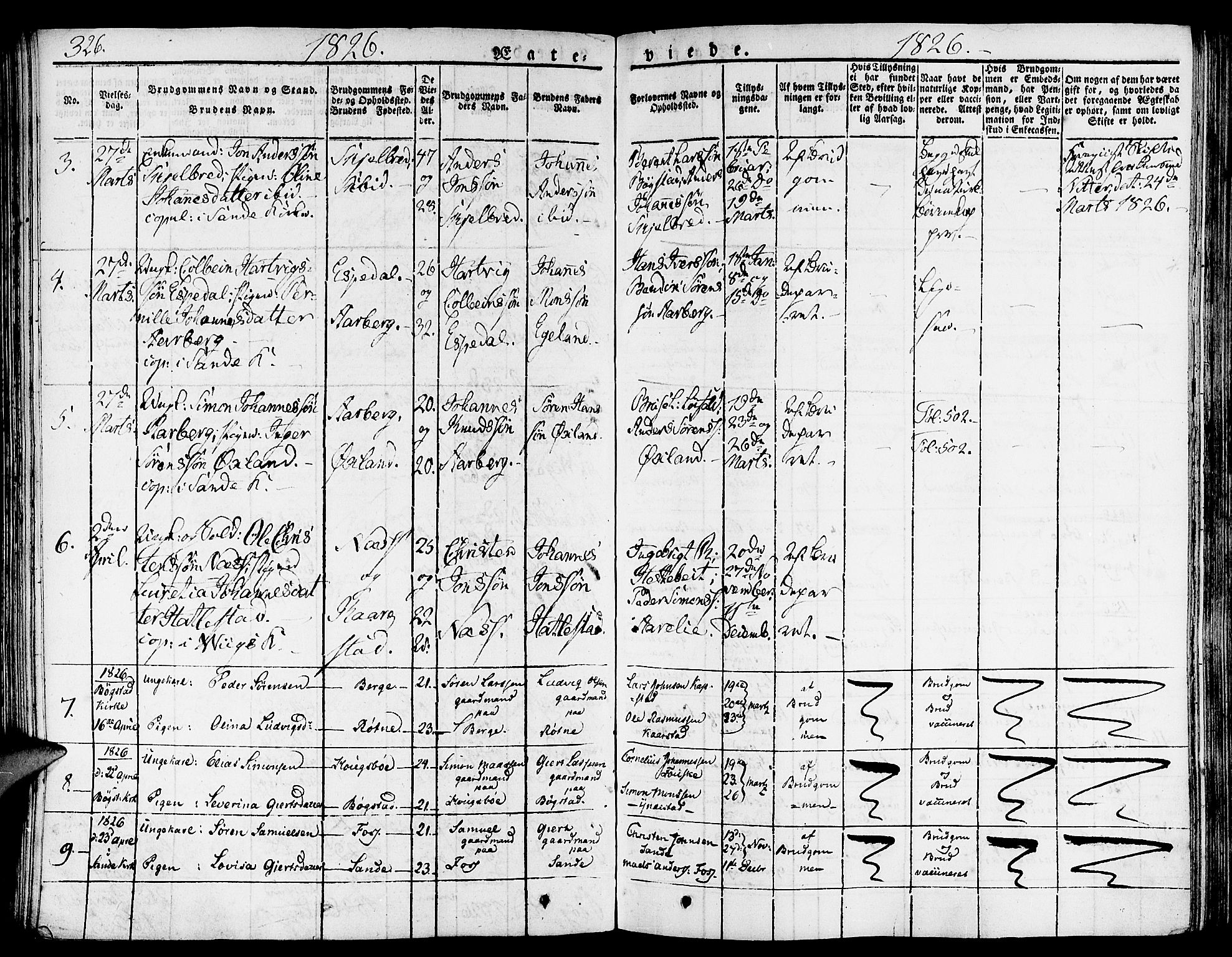 Gaular sokneprestembete, SAB/A-80001/H/Haa: Parish register (official) no. A 3, 1821-1840, p. 326