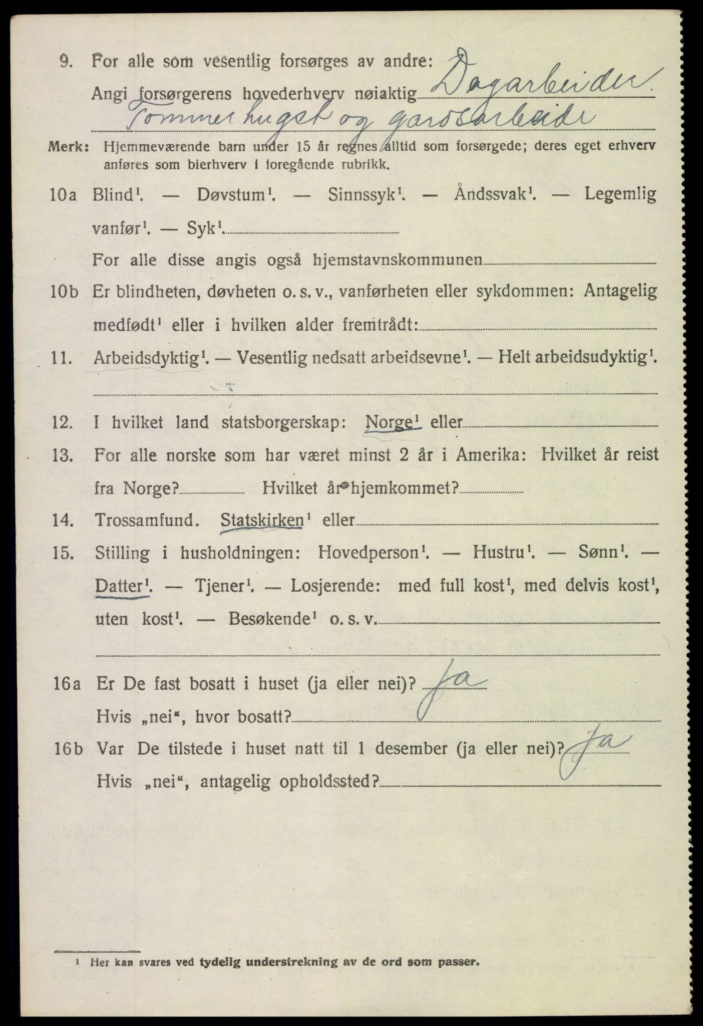 SAH, 1920 census for Nord-Aurdal, 1920, p. 10993