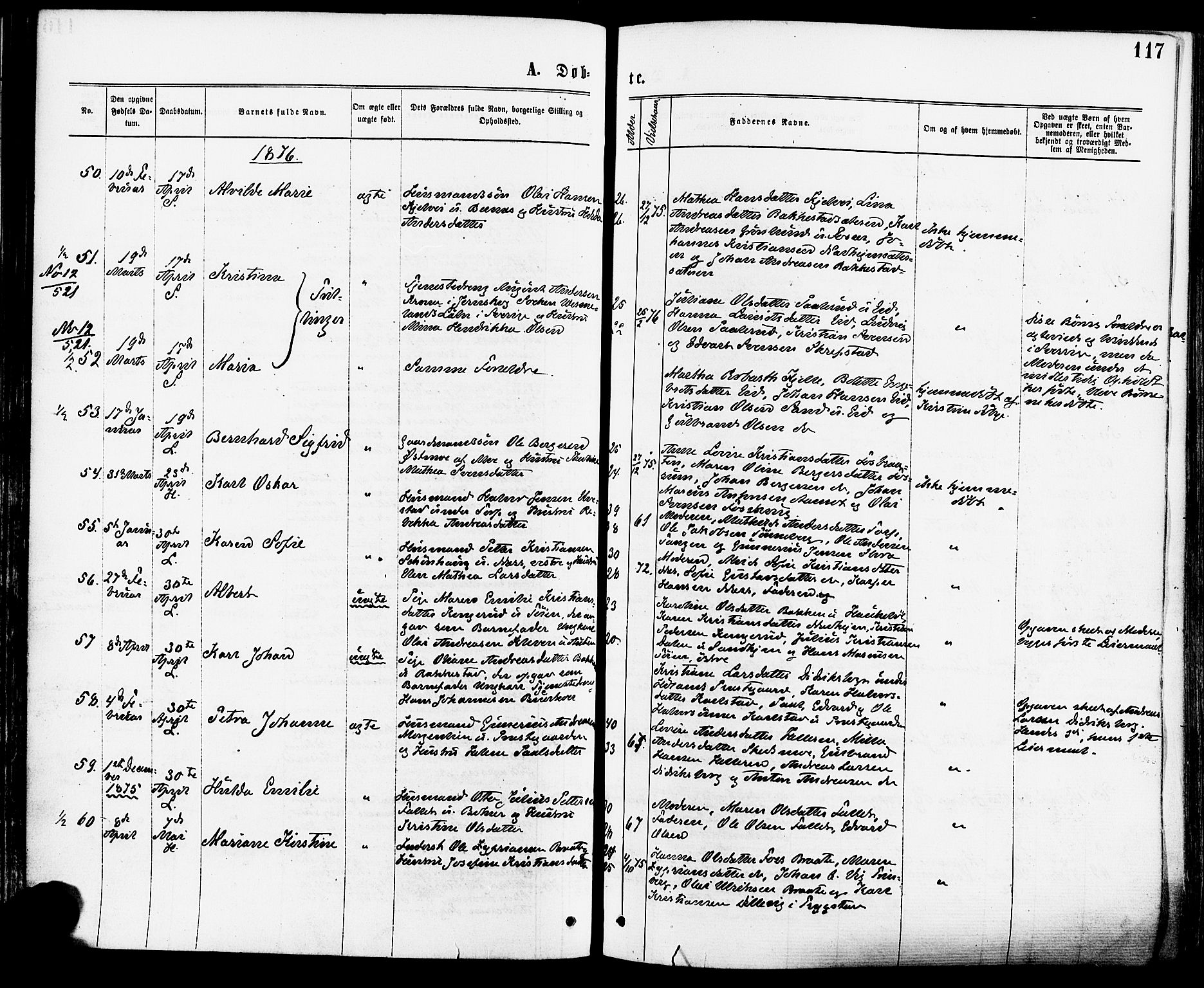 Høland prestekontor Kirkebøker, SAO/A-10346a/F/Fa/L0012.a: Parish register (official) no. I 12A, 1869-1879, p. 117