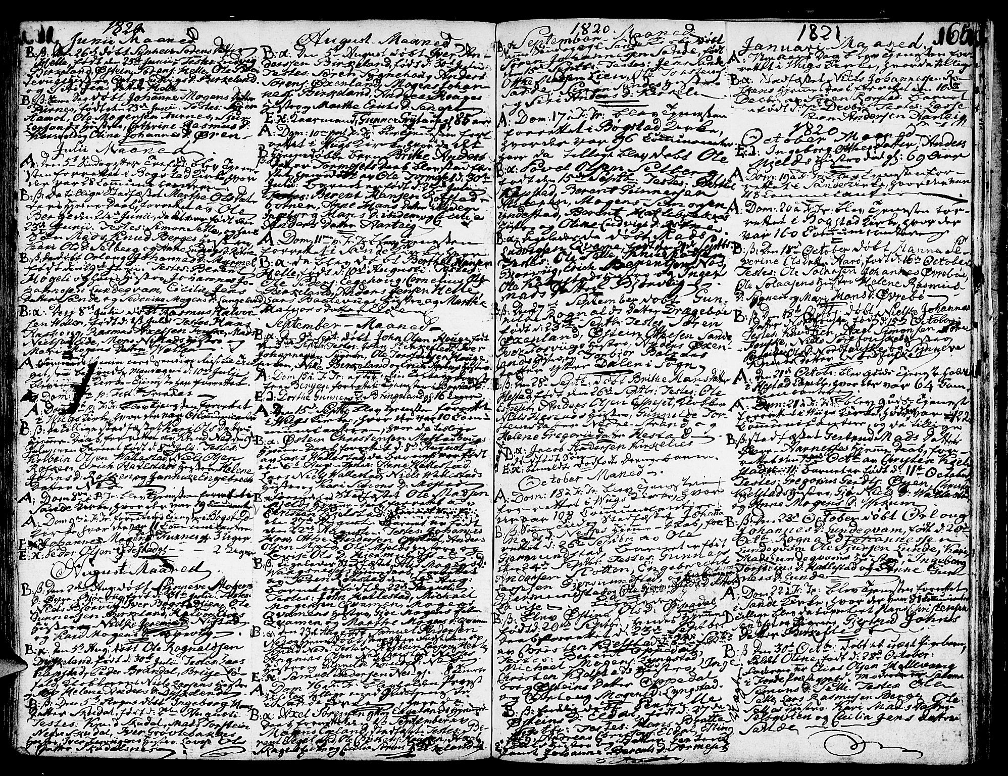Gaular sokneprestembete, SAB/A-80001/H/Haa: Parish register (official) no. A 2, 1785-1821, p. 164