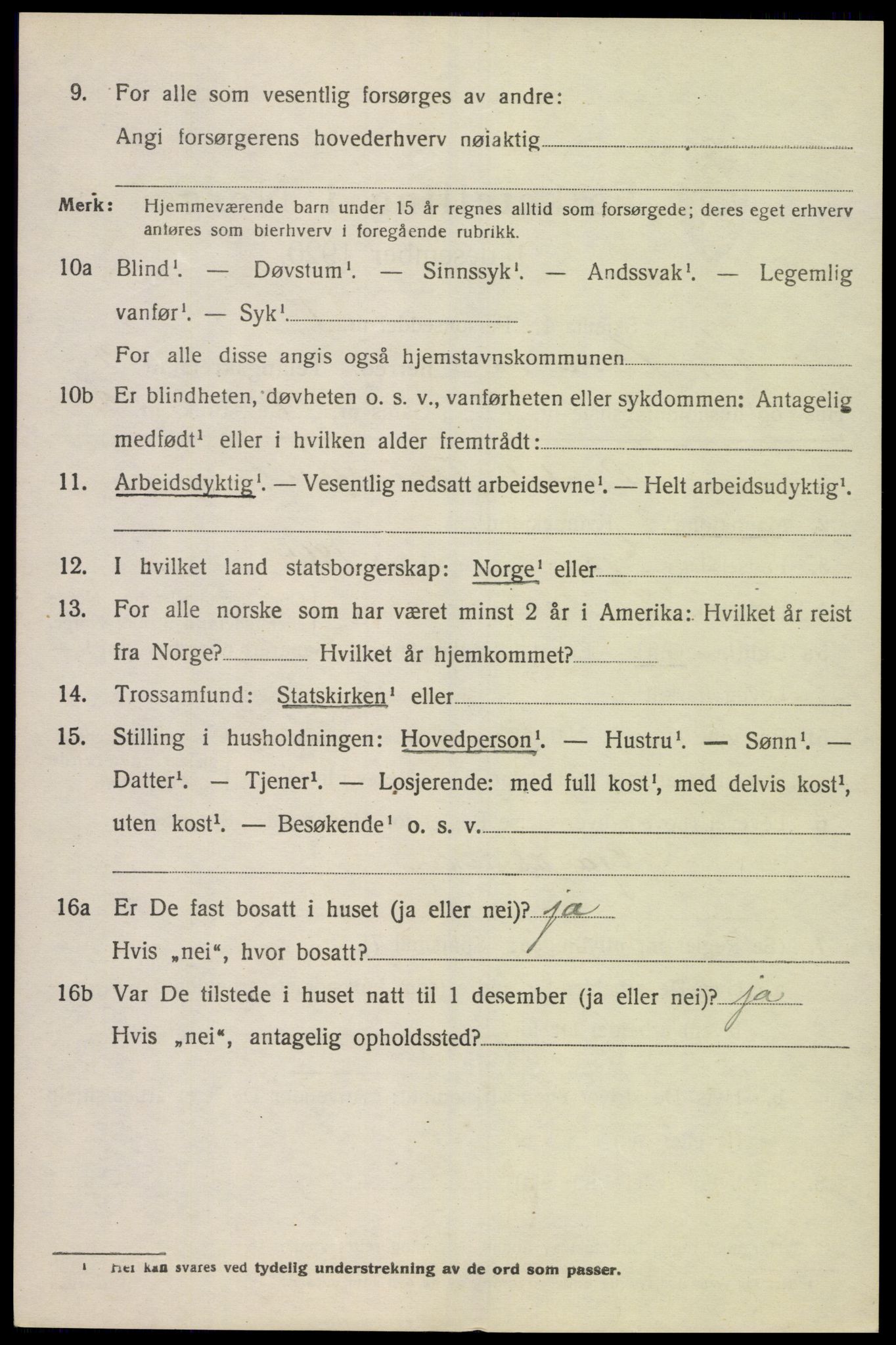 SAK, 1920 census for Sør-Audnedal, 1920, p. 1658