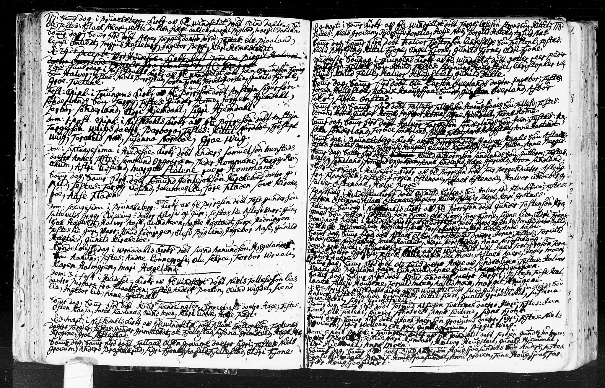 Kviteseid kirkebøker, SAKO/A-276/F/Fa/L0001: Parish register (official) no. I 1, 1754-1773, p. 117-118