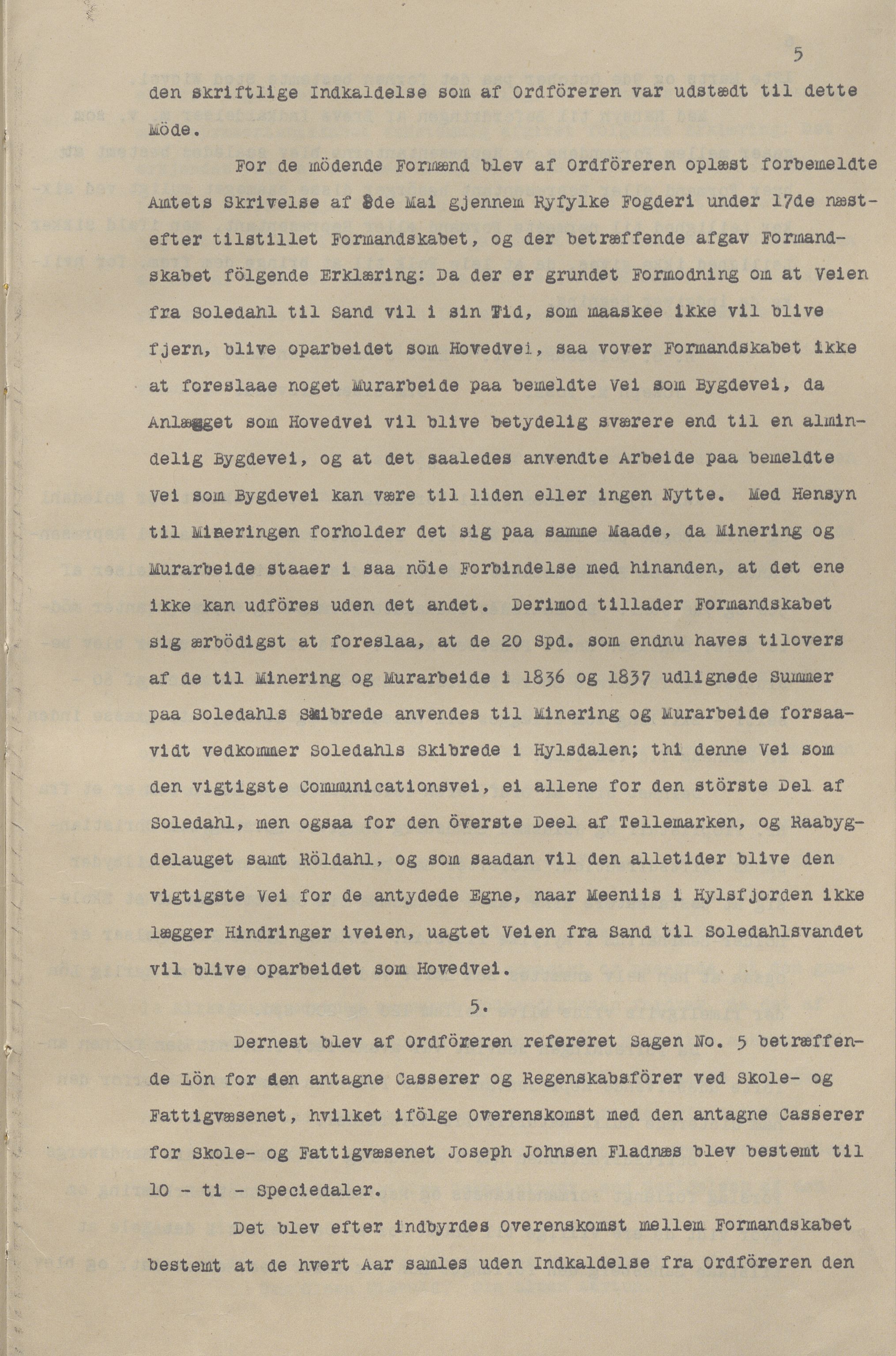 Sauda kommune - Formannskapet/sentraladministrasjonen, IKAR/K-100597/A/Aa/L0001: Møtebok, 1838-1888, p. 5