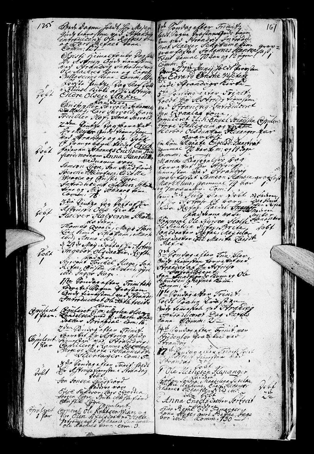 Os sokneprestembete, SAB/A-99929: Parish register (official) no. A 5, 1669-1760, p. 161