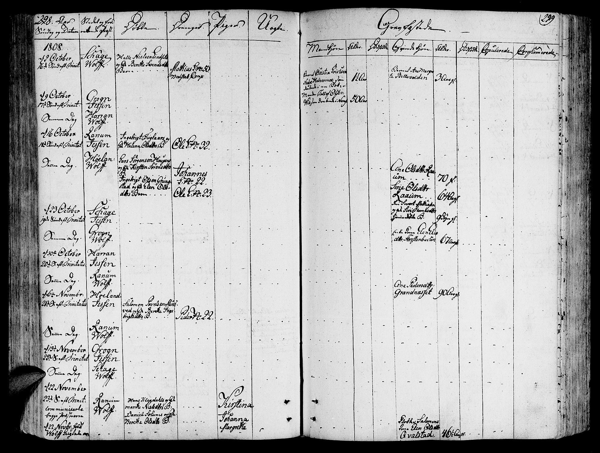 Ministerialprotokoller, klokkerbøker og fødselsregistre - Nord-Trøndelag, AV/SAT-A-1458/764/L0545: Parish register (official) no. 764A05, 1799-1816, p. 298-299