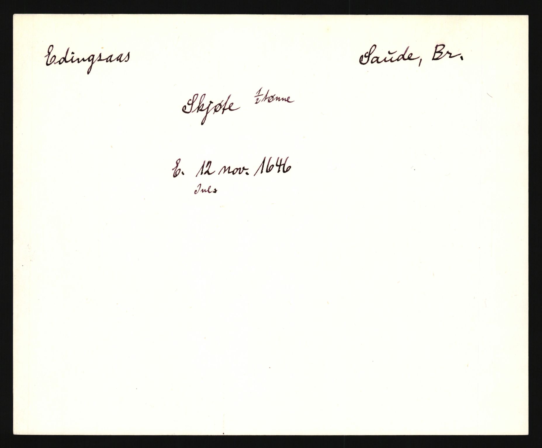 Riksarkivets diplomsamling, AV/RA-EA-5965/F35/F35e/L0020: Registreringssedler Telemark 1, 1400-1700, p. 517