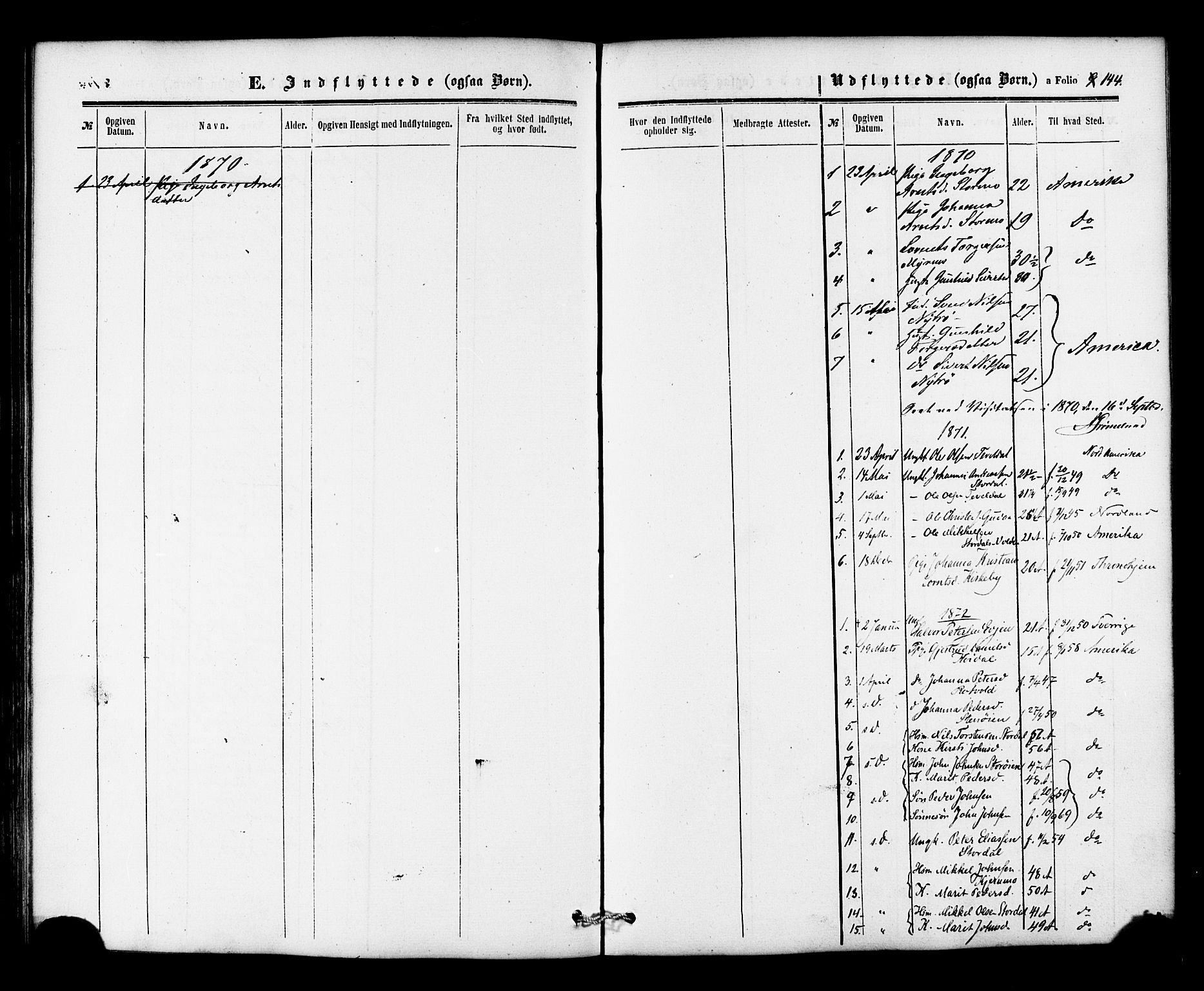 Ministerialprotokoller, klokkerbøker og fødselsregistre - Nord-Trøndelag, AV/SAT-A-1458/706/L0041: Parish register (official) no. 706A02, 1862-1877, p. 144