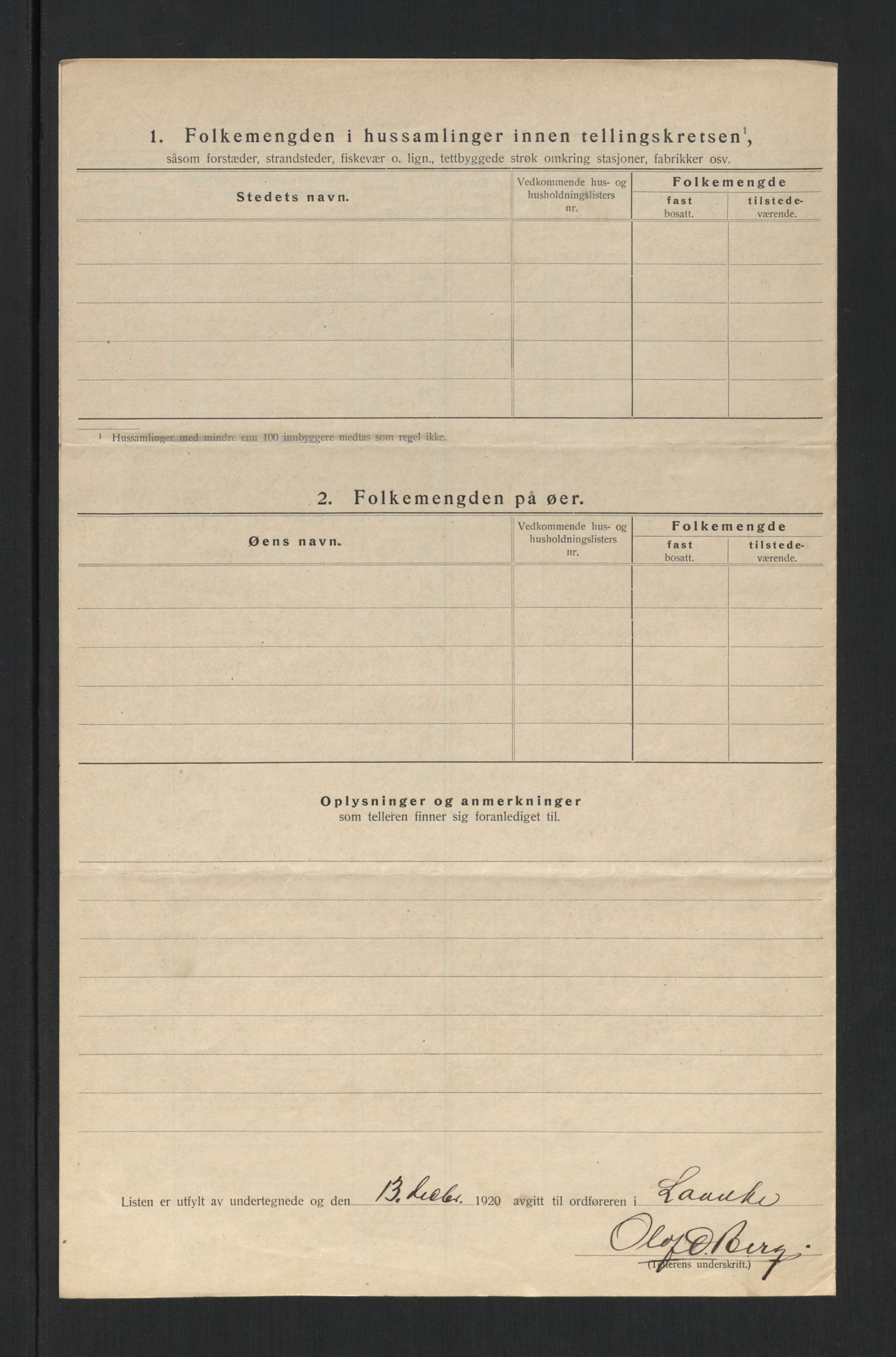 SAT, 1920 census for Lånke, 1920, p. 15