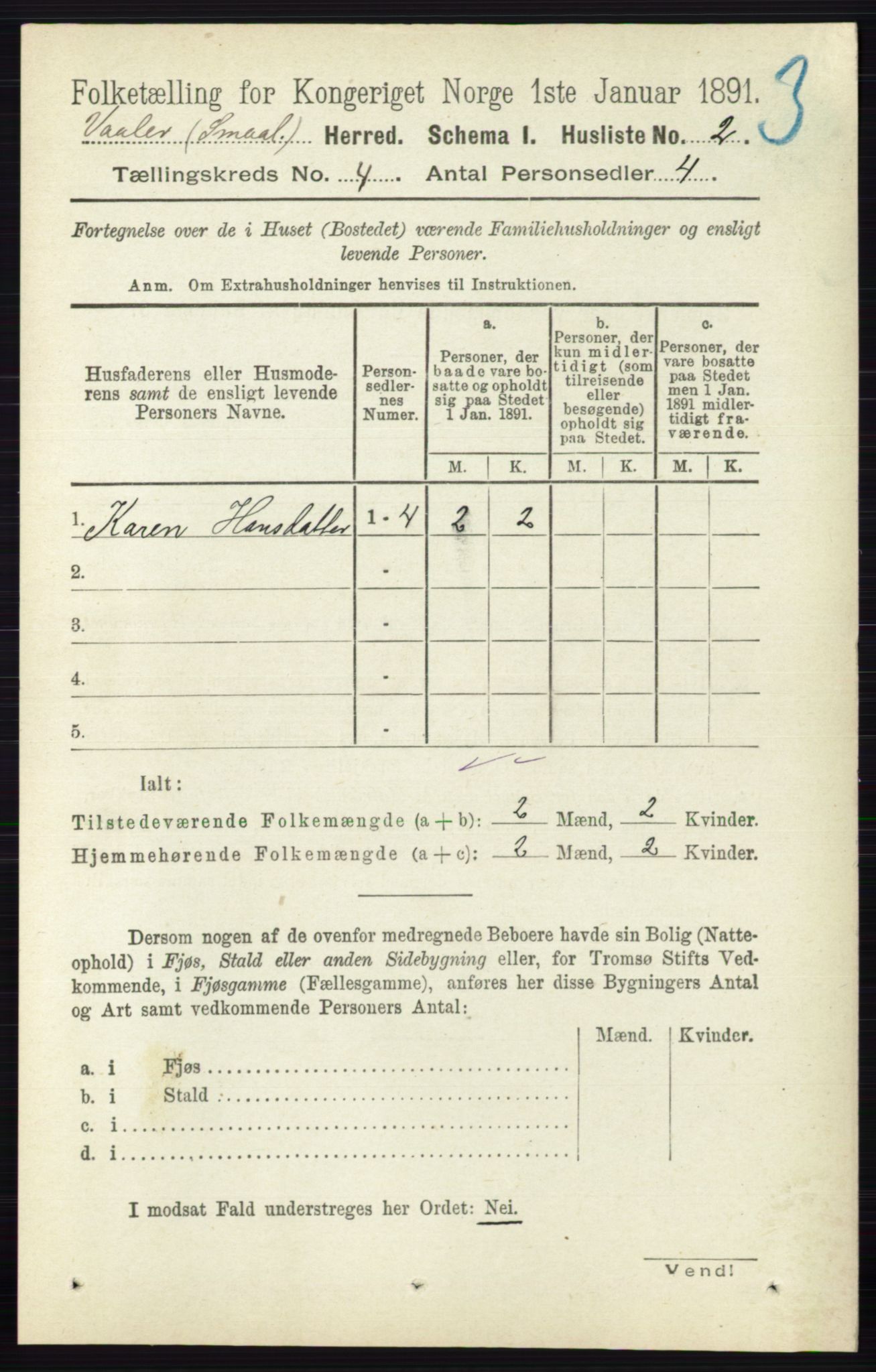 RA, 1891 census for 0137 Våler, 1891, p. 1550