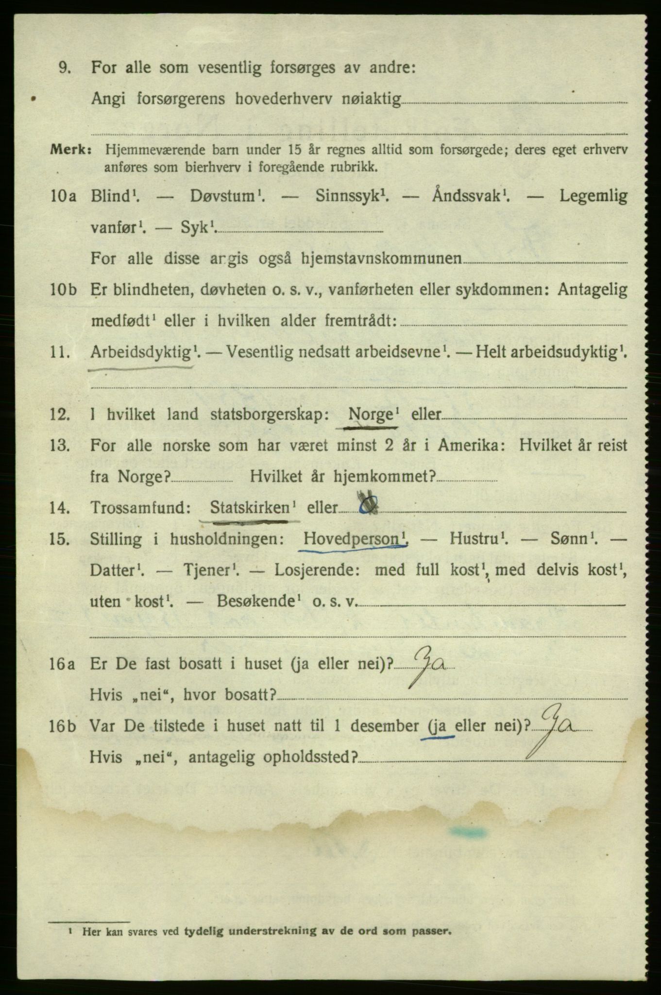 SAO, 1920 census for Fredrikshald, 1920, p. 25484