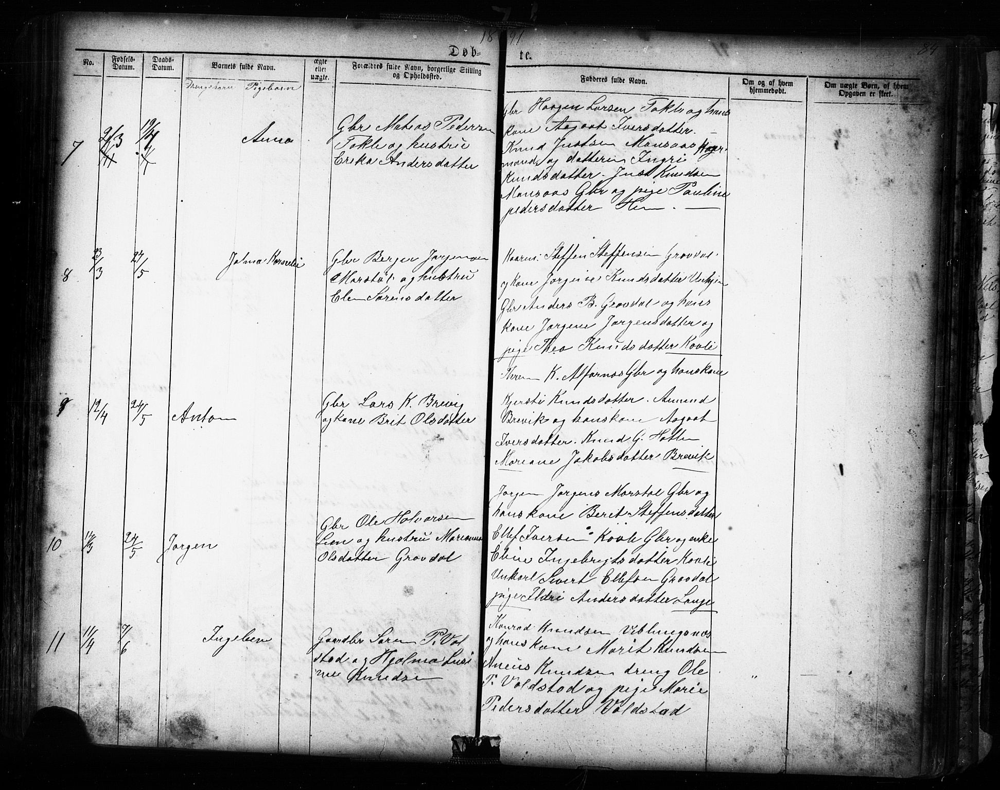 Ministerialprotokoller, klokkerbøker og fødselsregistre - Møre og Romsdal, AV/SAT-A-1454/545/L0588: Parish register (copy) no. 545C02, 1867-1902, p. 84