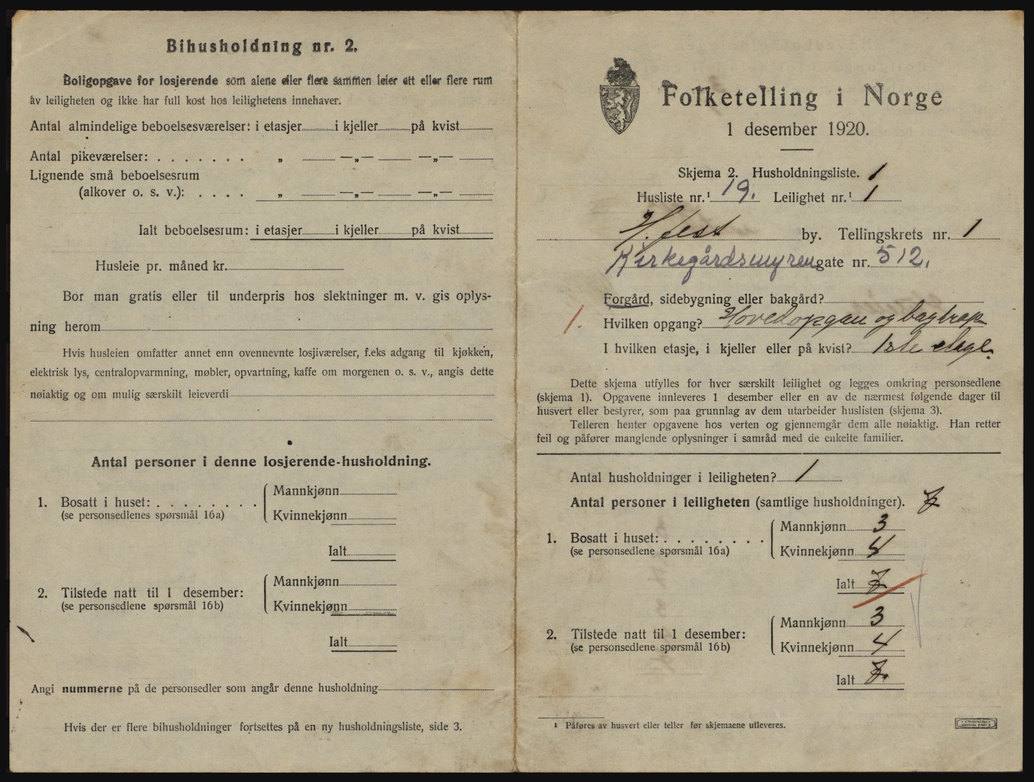 SATØ, 1920 census for Hammerfest, 1920, p. 1092