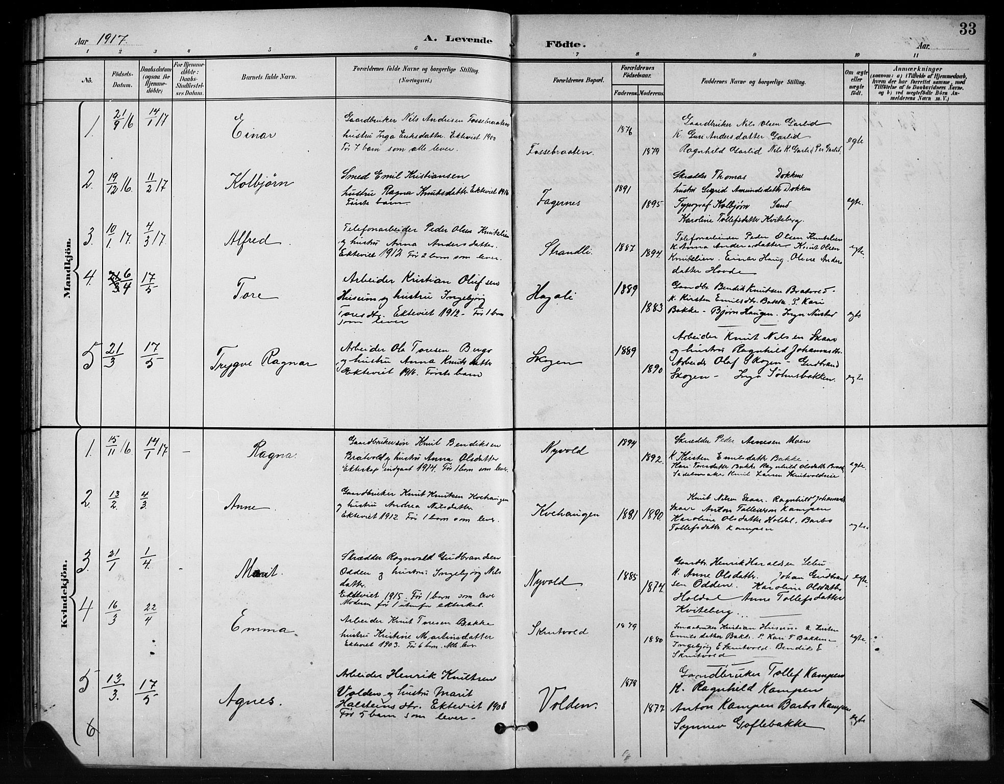 Nord-Aurdal prestekontor, AV/SAH-PREST-132/H/Ha/Hab/L0011: Parish register (copy) no. 11, 1897-1918, p. 33