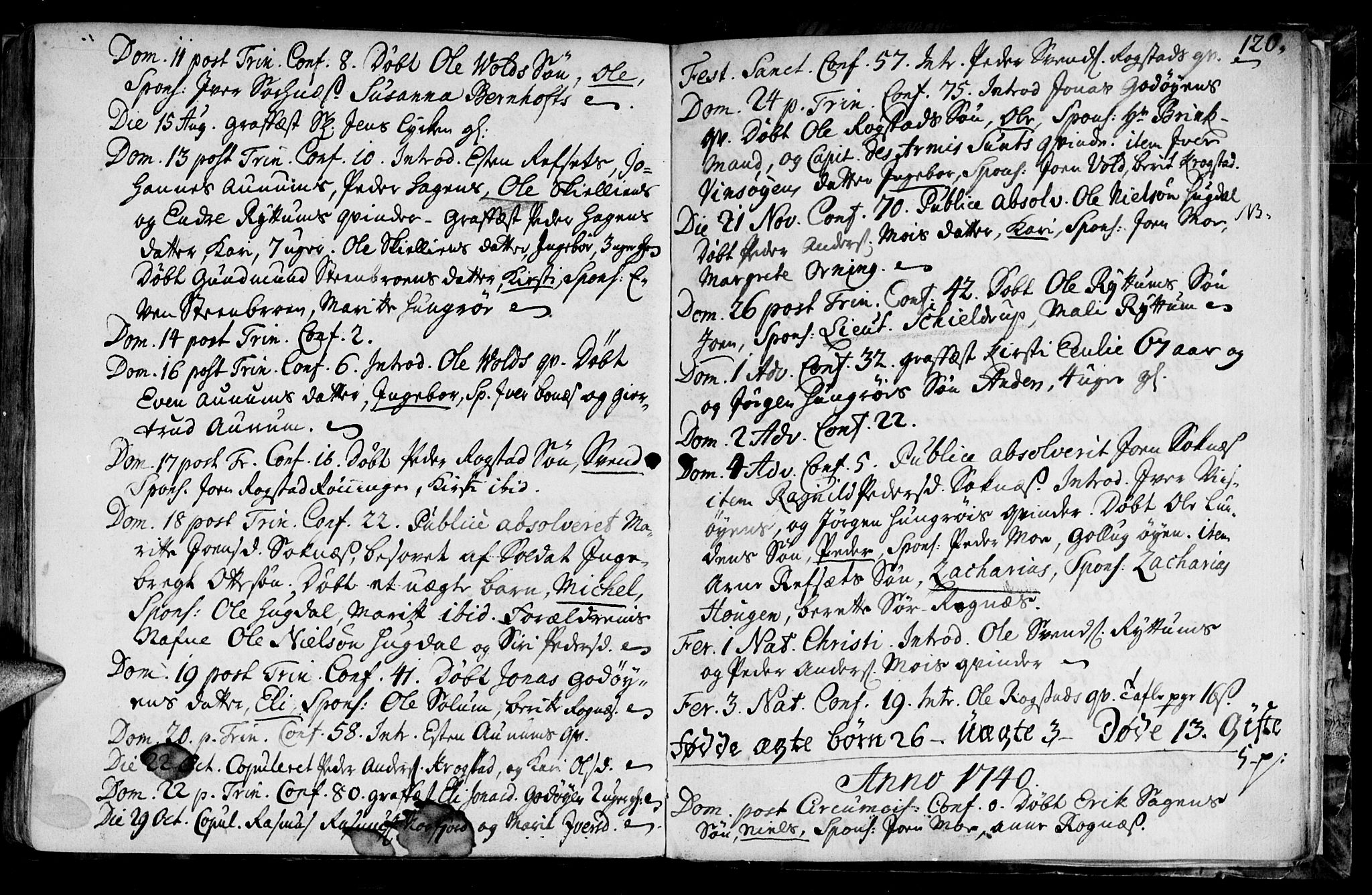 Ministerialprotokoller, klokkerbøker og fødselsregistre - Sør-Trøndelag, SAT/A-1456/687/L0990: Parish register (official) no. 687A01, 1690-1746, p. 120