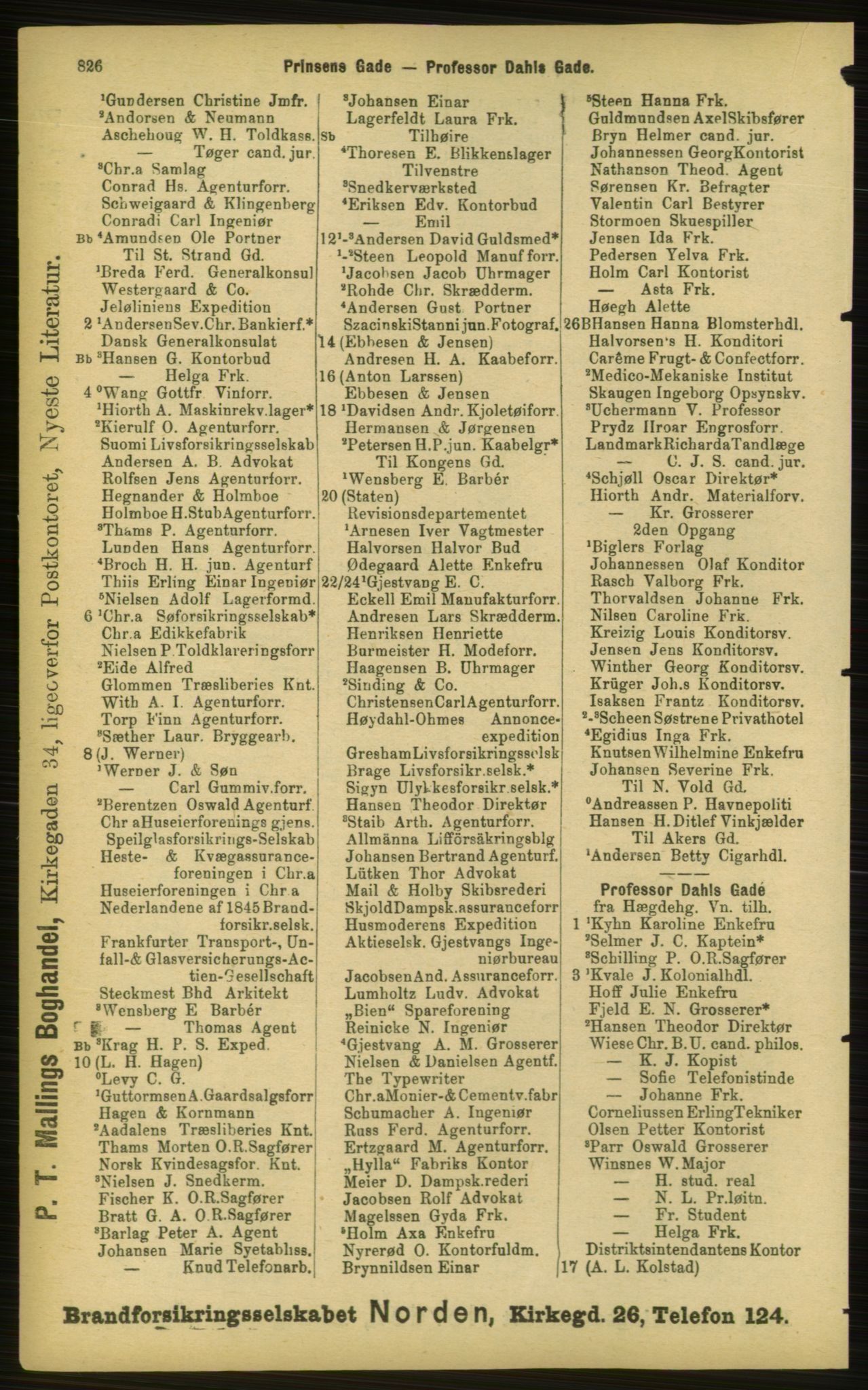 Kristiania/Oslo adressebok, PUBL/-, 1898, p. 826