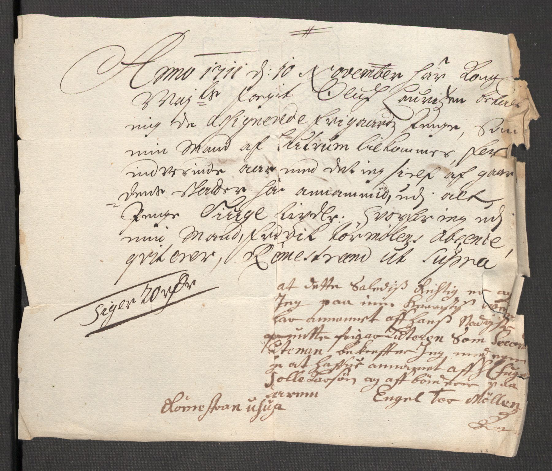 Rentekammeret inntil 1814, Reviderte regnskaper, Fogderegnskap, AV/RA-EA-4092/R48/L2987: Fogderegnskap Sunnhordland og Hardanger, 1711, p. 364