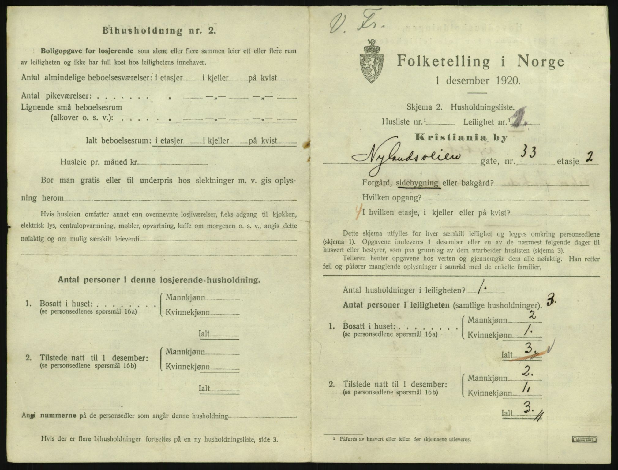 SAO, 1920 census for Kristiania, 1920, p. 74520