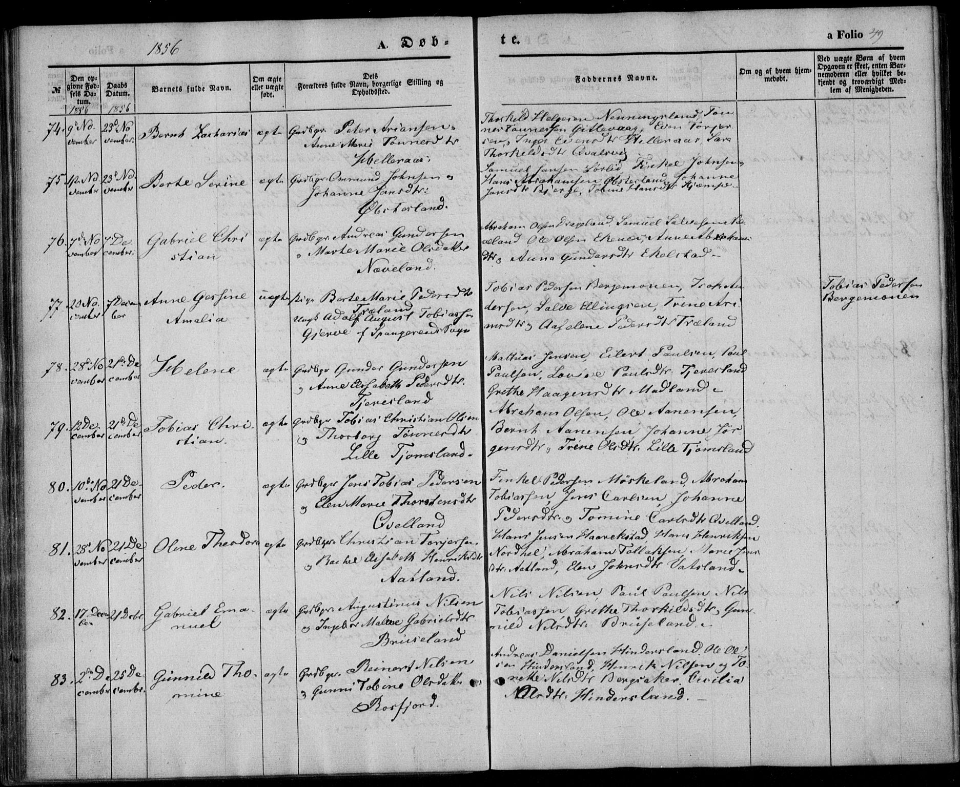 Lyngdal sokneprestkontor, SAK/1111-0029/F/Fa/Fac/L0009: Parish register (official) no. A 9, 1852-1864, p. 49