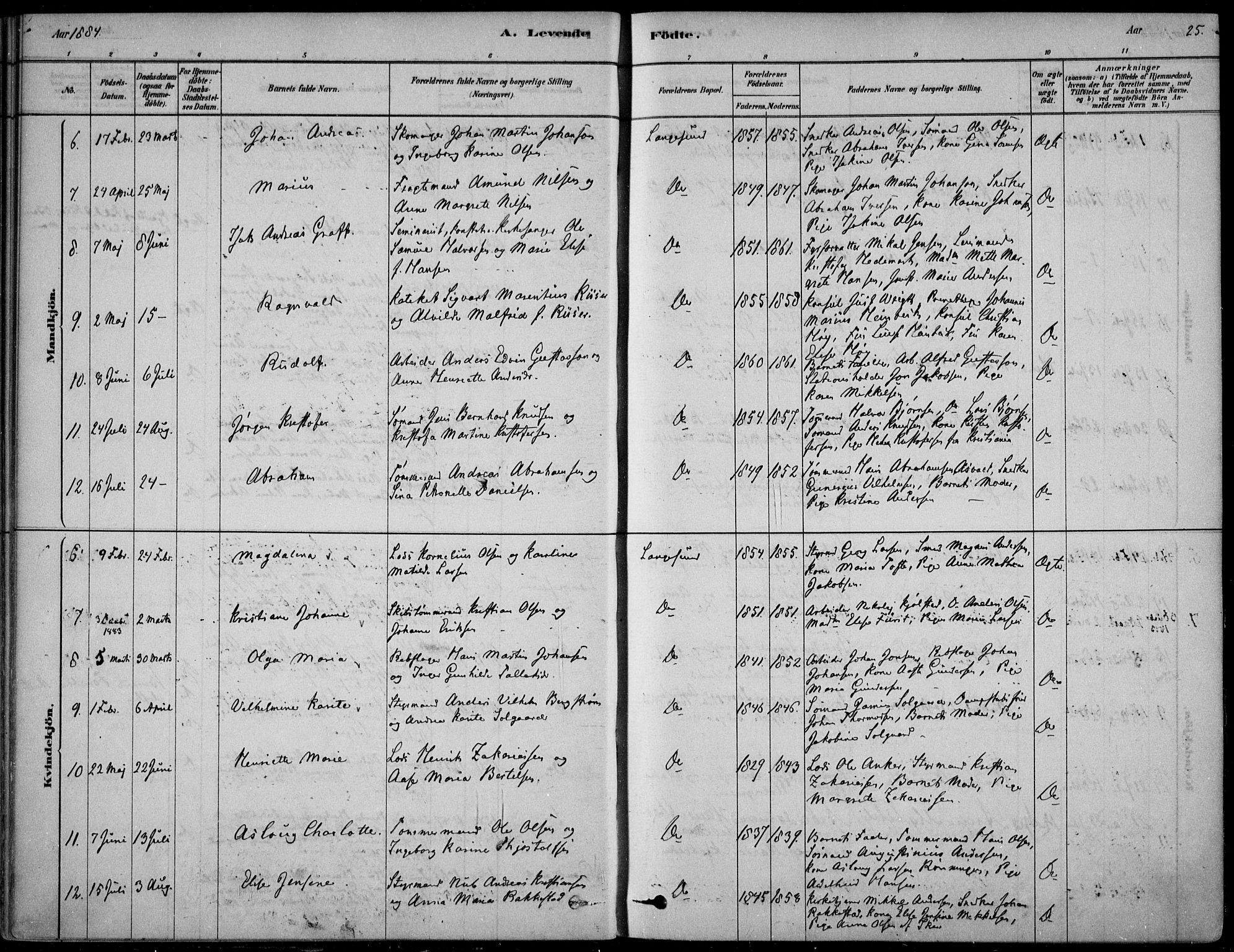 Langesund kirkebøker, SAKO/A-280/F/Fa/L0002: Parish register (official) no. 2, 1878-1892, p. 25