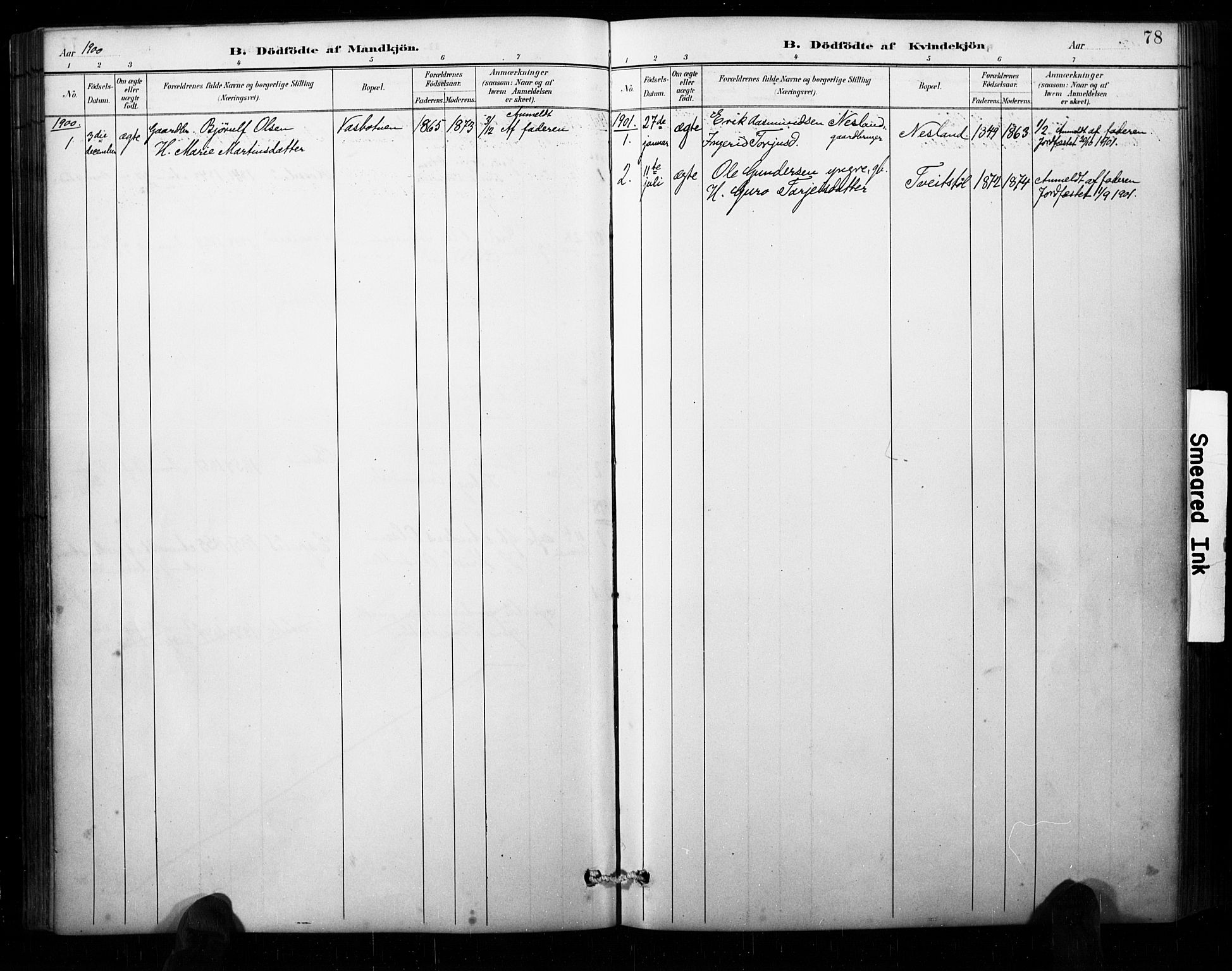 Åseral sokneprestkontor, AV/SAK-1111-0051/F/Fa/L0003: Parish register (official) no. A 3, 1884-1901, p. 78