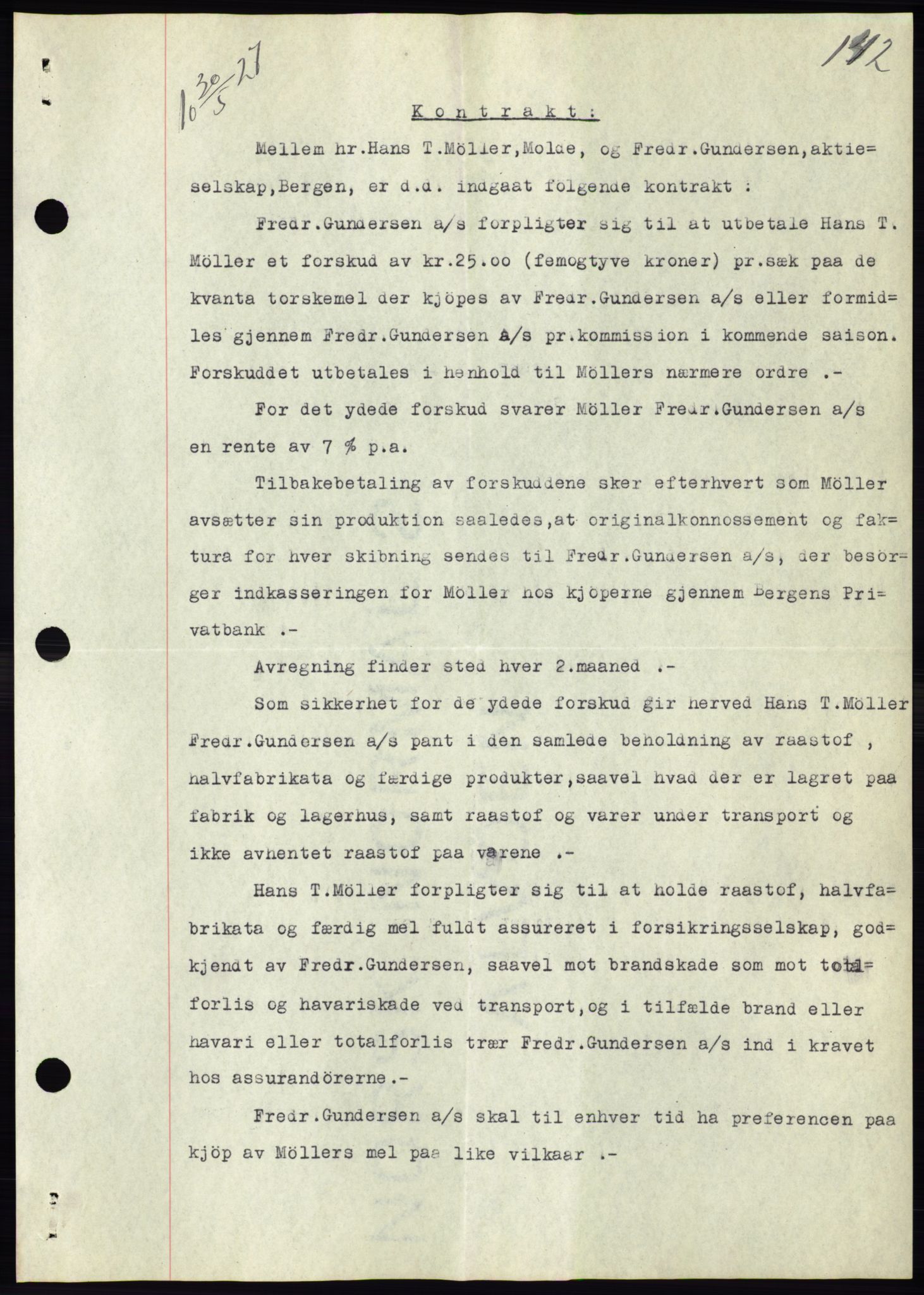 Molde byfogd, AV/SAT-A-0025/2/2C/L0011: Mortgage book no. 11, 1926-1932, Deed date: 30.05.1927