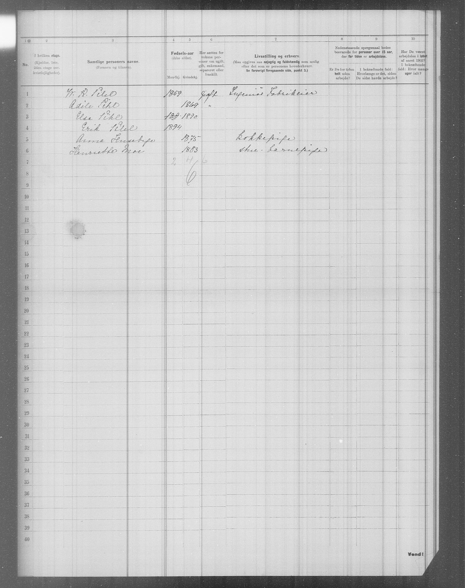 OBA, Municipal Census 1902 for Kristiania, 1902, p. 4552