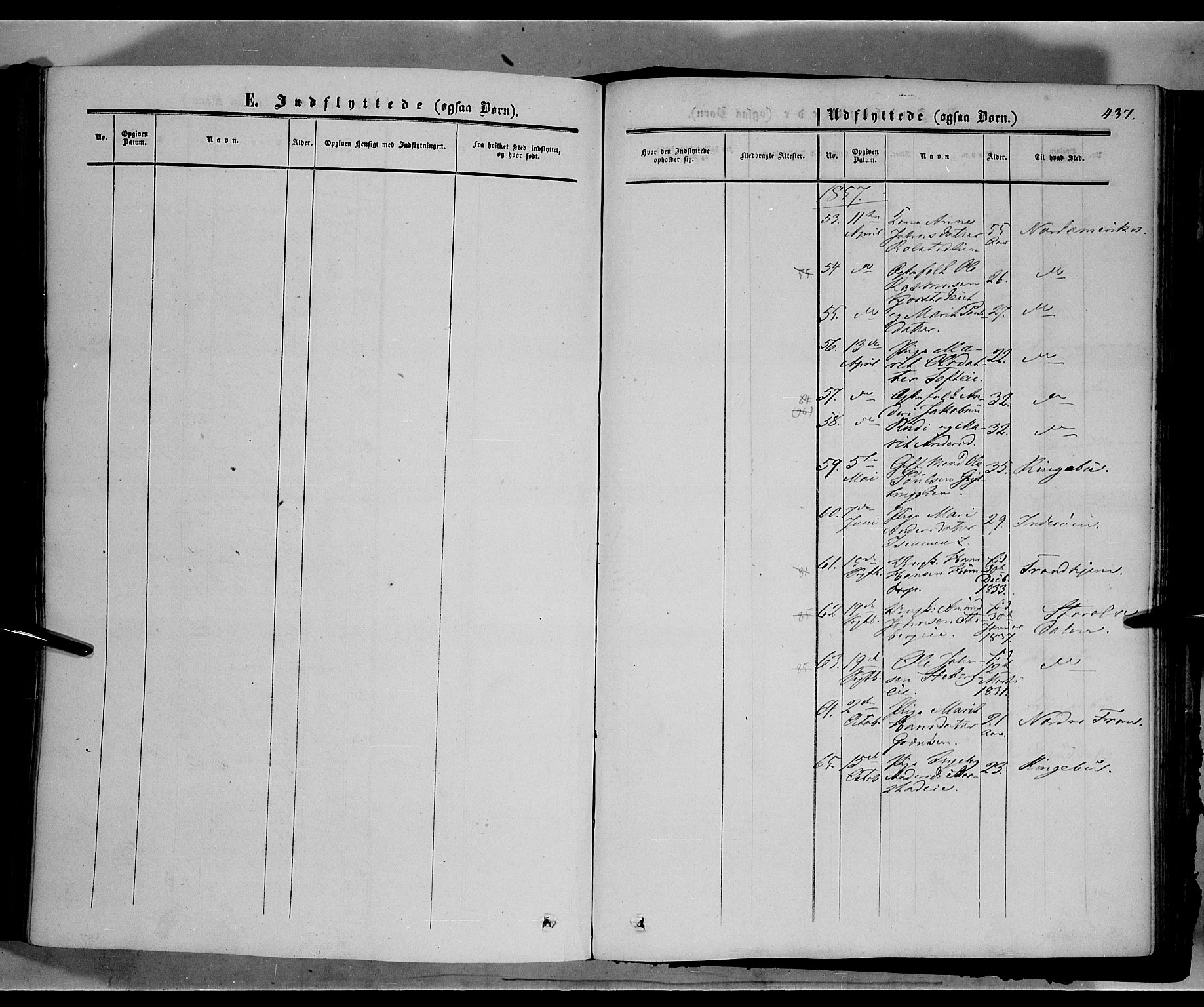 Sør-Fron prestekontor, AV/SAH-PREST-010/H/Ha/Haa/L0001: Parish register (official) no. 1, 1849-1863, p. 437a