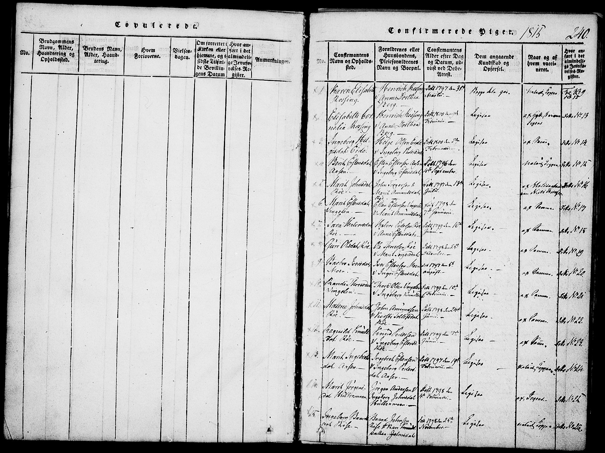 Tolga prestekontor, SAH/PREST-062/K/L0004: Parish register (official) no. 4, 1815-1836, p. 240