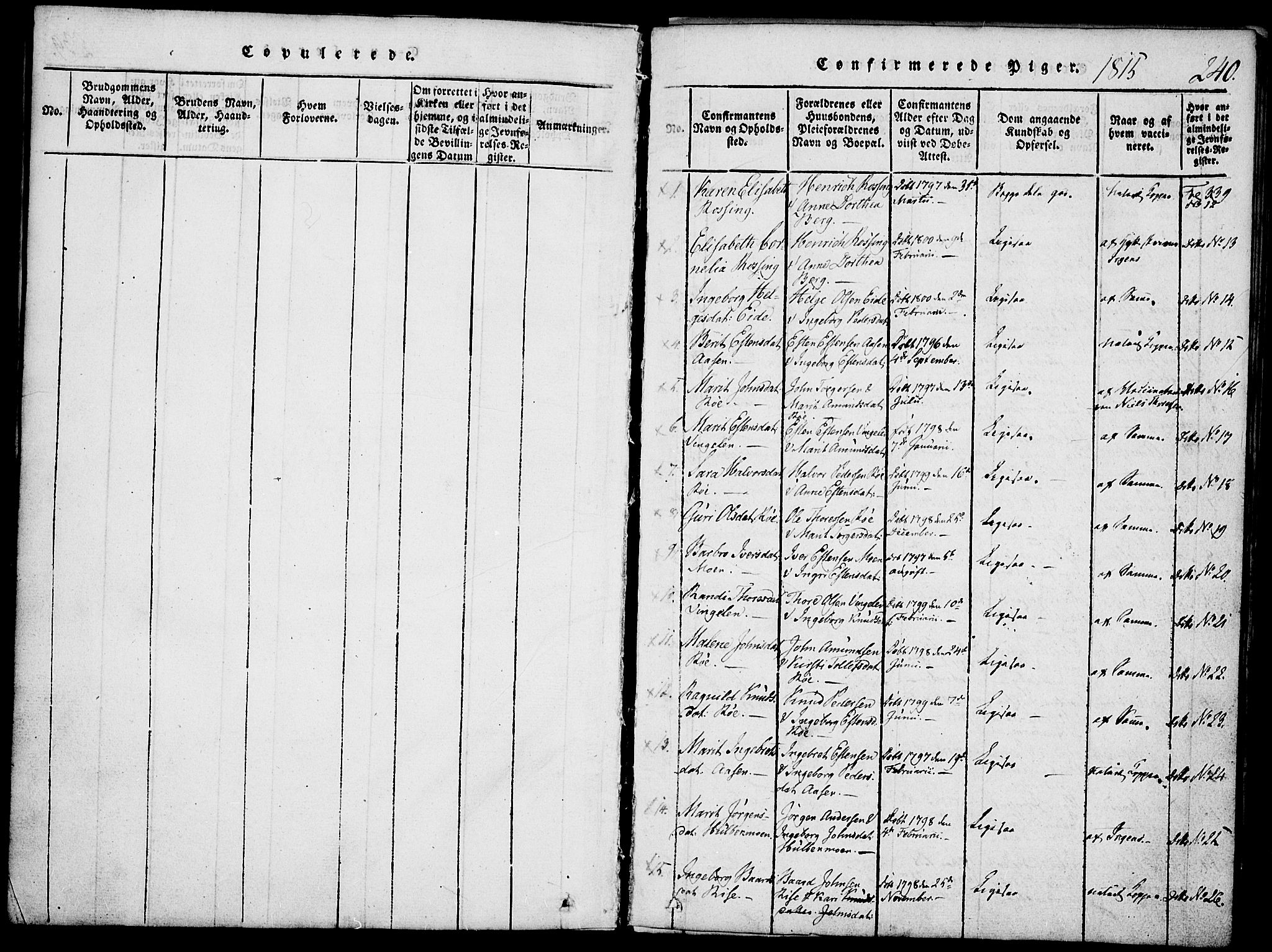 Tolga prestekontor, AV/SAH-PREST-062/K/L0004: Parish register (official) no. 4, 1815-1836, p. 240