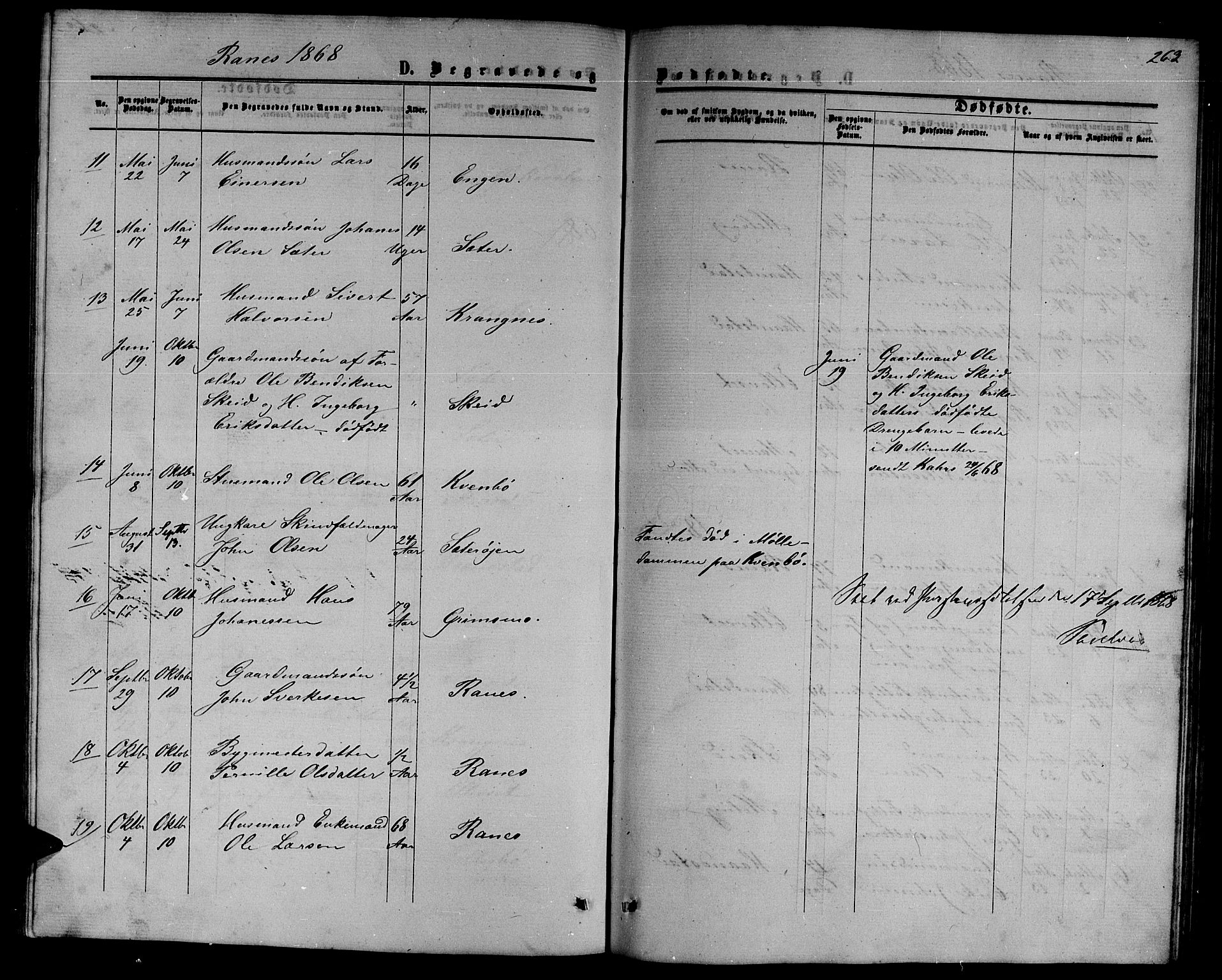 Ministerialprotokoller, klokkerbøker og fødselsregistre - Møre og Romsdal, AV/SAT-A-1454/595/L1051: Parish register (copy) no. 595C03, 1866-1891, p. 263