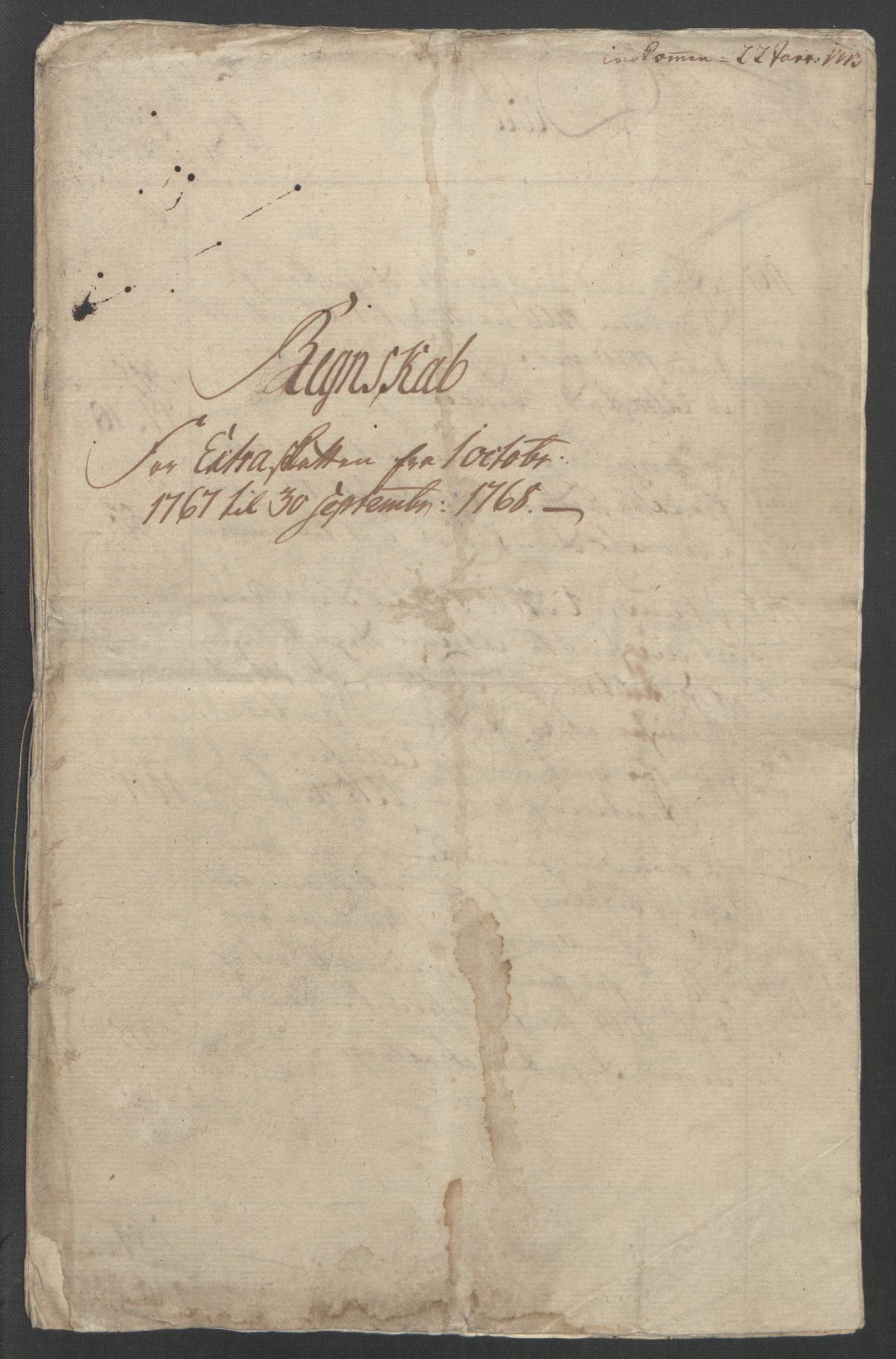Rentekammeret inntil 1814, Reviderte regnskaper, Fogderegnskap, RA/EA-4092/R45/L2704: Ekstraskatten Lista og Mandal, 1762-1768, p. 285