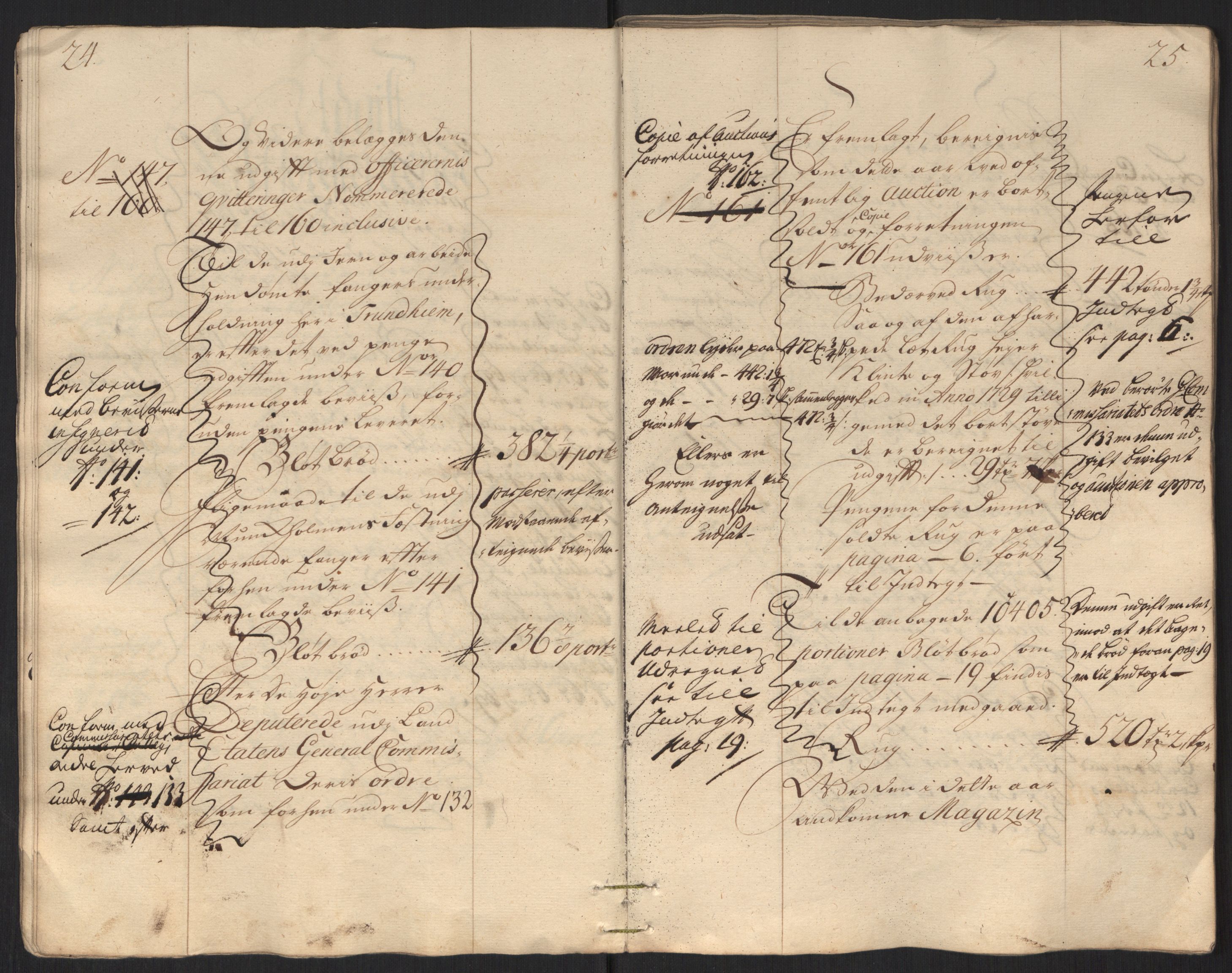 Rentekammeret inntil 1814, Reviderte regnskaper, Militære regnskaper, AV/RA-EA-4069/Rd/L0649: Trondheim festningsregnskaper, 1731, p. 24-25