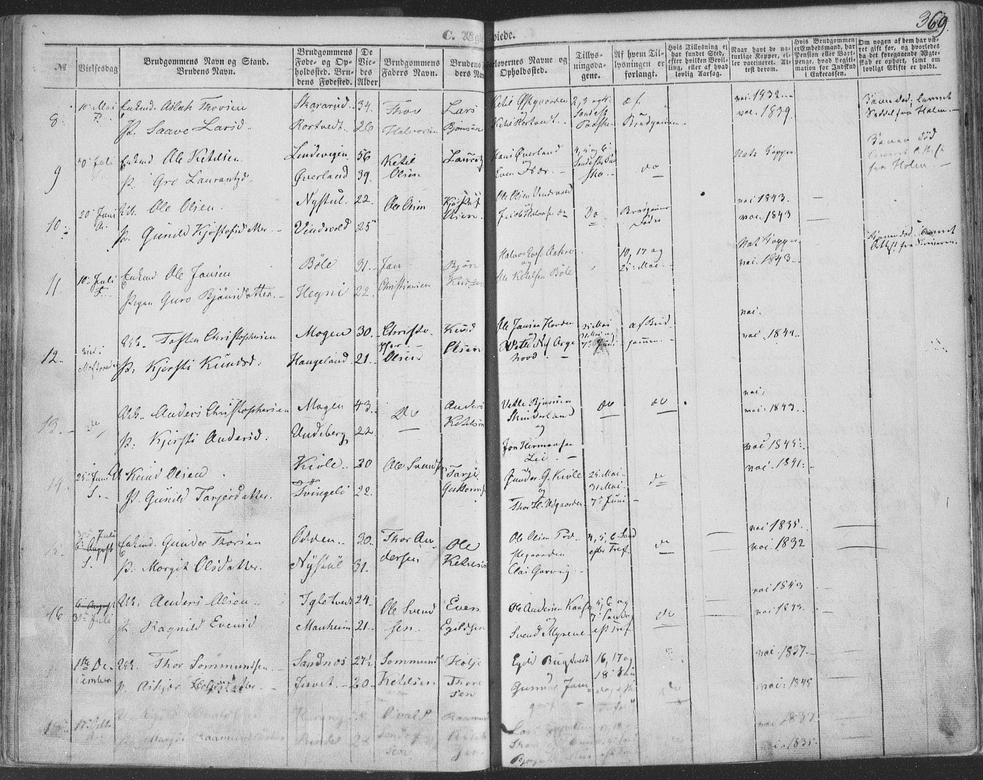 Seljord kirkebøker, SAKO/A-20/F/Fa/L012b: Parish register (official) no. I 12B, 1850-1865, p. 369