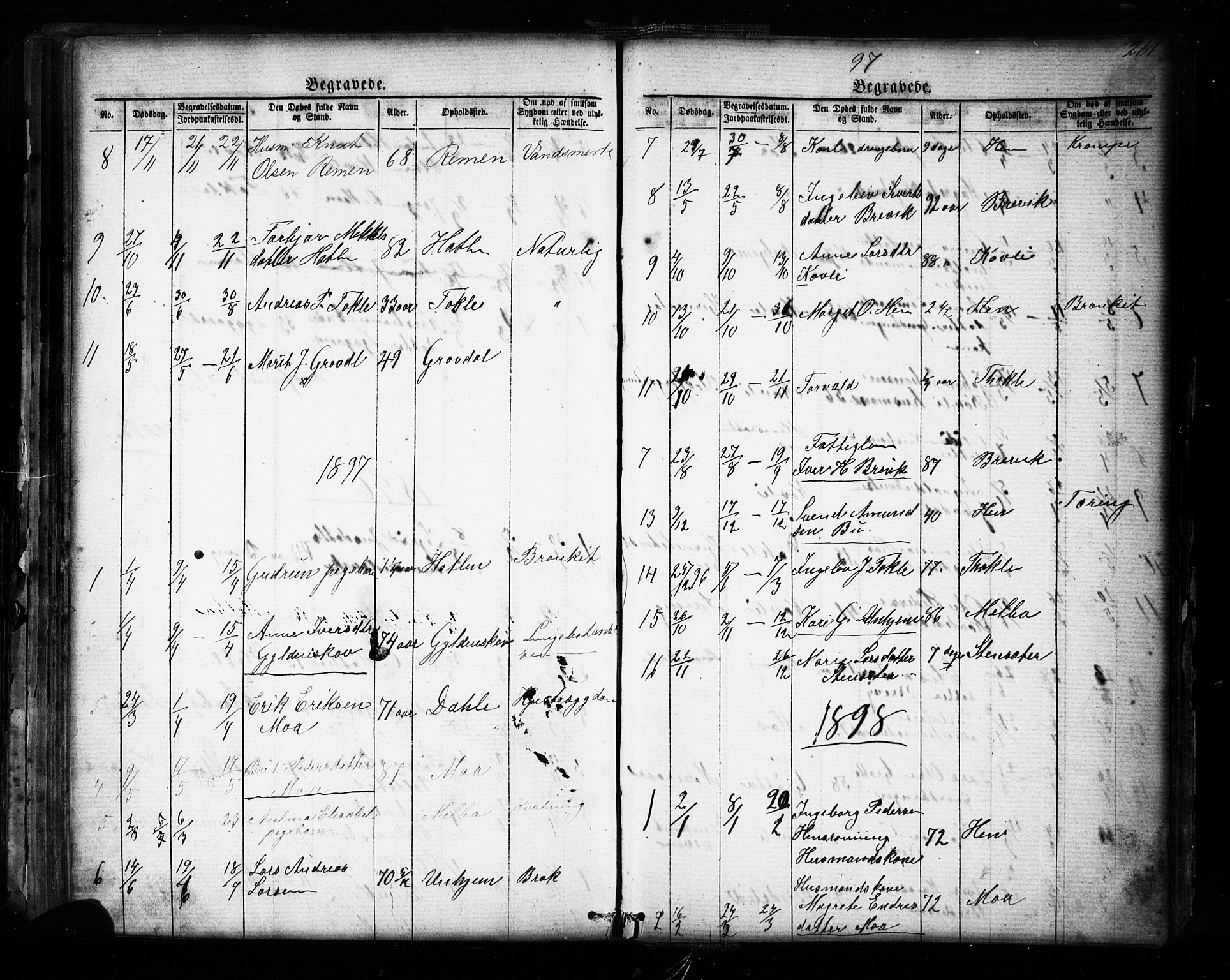 Ministerialprotokoller, klokkerbøker og fødselsregistre - Møre og Romsdal, AV/SAT-A-1454/545/L0588: Parish register (copy) no. 545C02, 1867-1902, p. 261