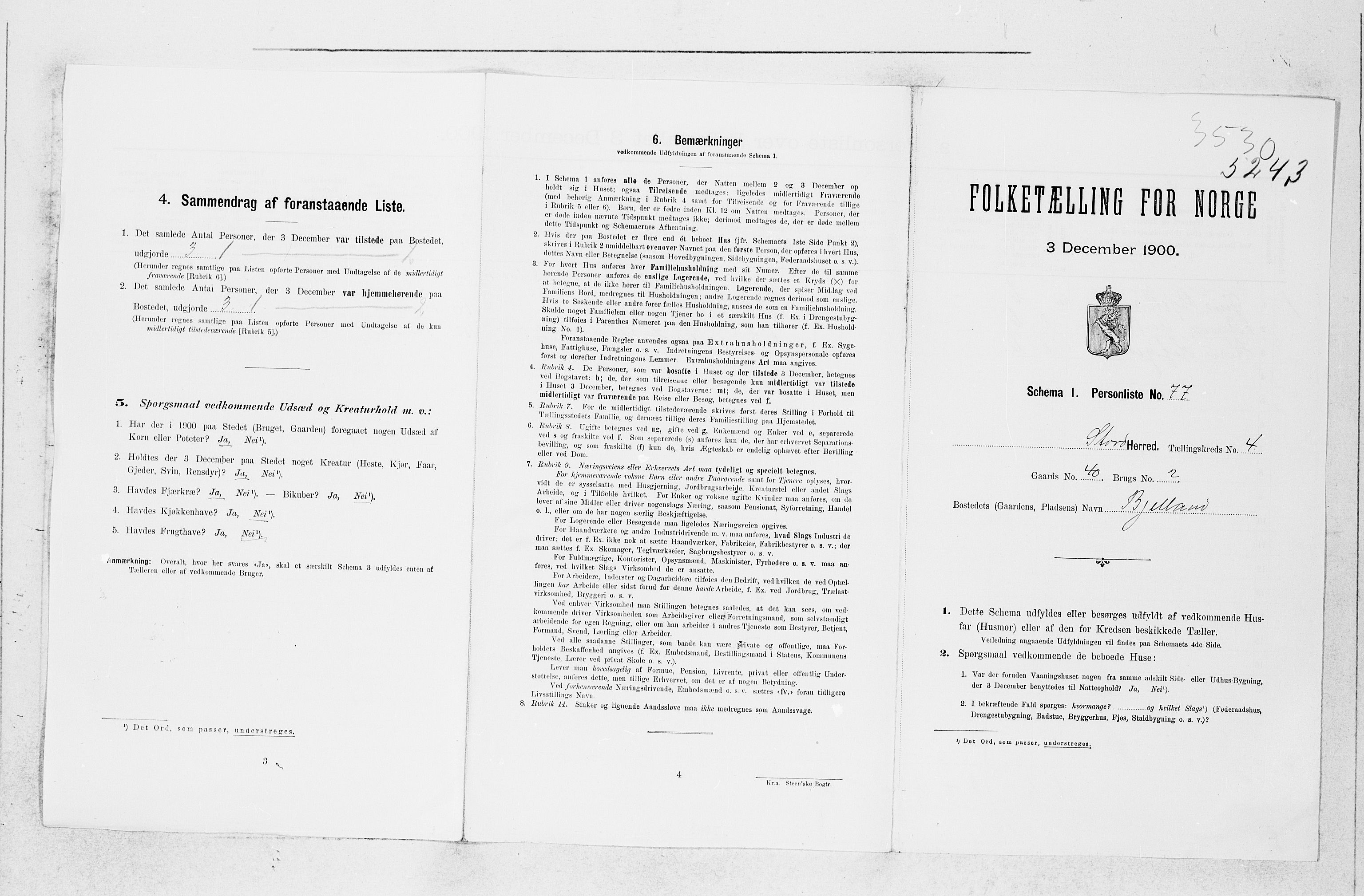 SAB, 1900 census for Stord, 1900, p. 35