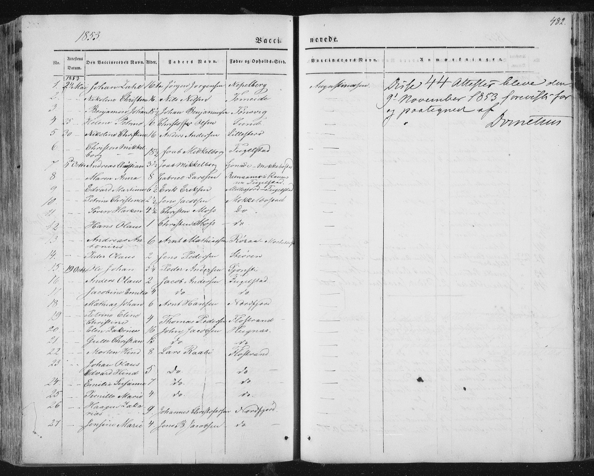 Ministerialprotokoller, klokkerbøker og fødselsregistre - Nordland, AV/SAT-A-1459/838/L0549: Parish register (official) no. 838A07, 1840-1854, p. 482