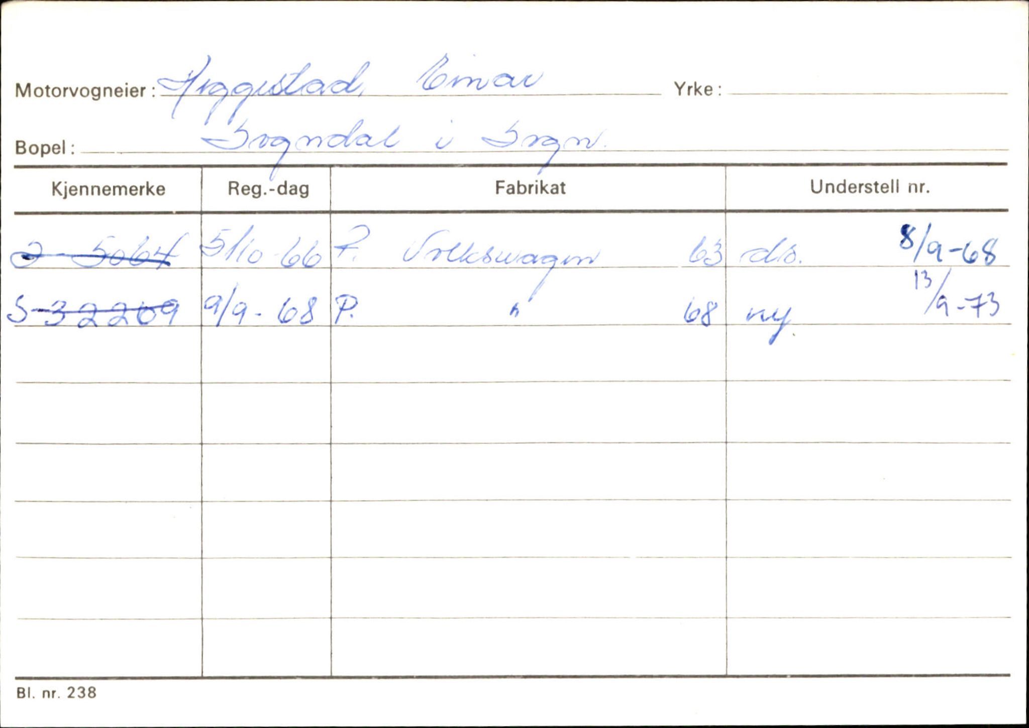 Statens vegvesen, Sogn og Fjordane vegkontor, AV/SAB-A-5301/4/F/L0124: Eigarregister Sogndal A-U, 1945-1975, p. 859