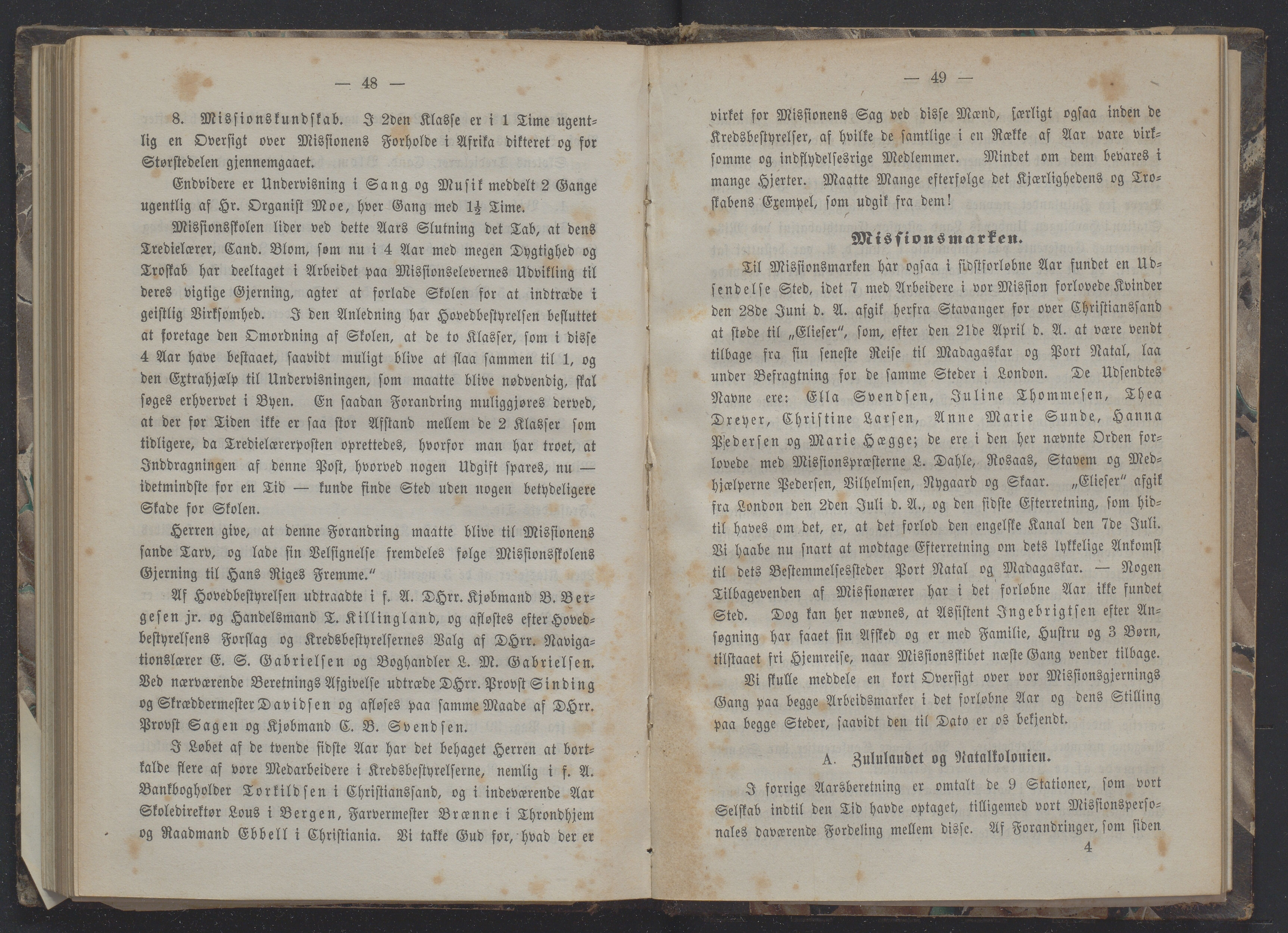 Det Norske Misjonsselskap - hovedadministrasjonen, VID/MA-A-1045/D/Db/Dba/L0337/0010: Beretninger, Bøker, Skrifter o.l   / Årsberetninger 29 , 1871, p. 48-49