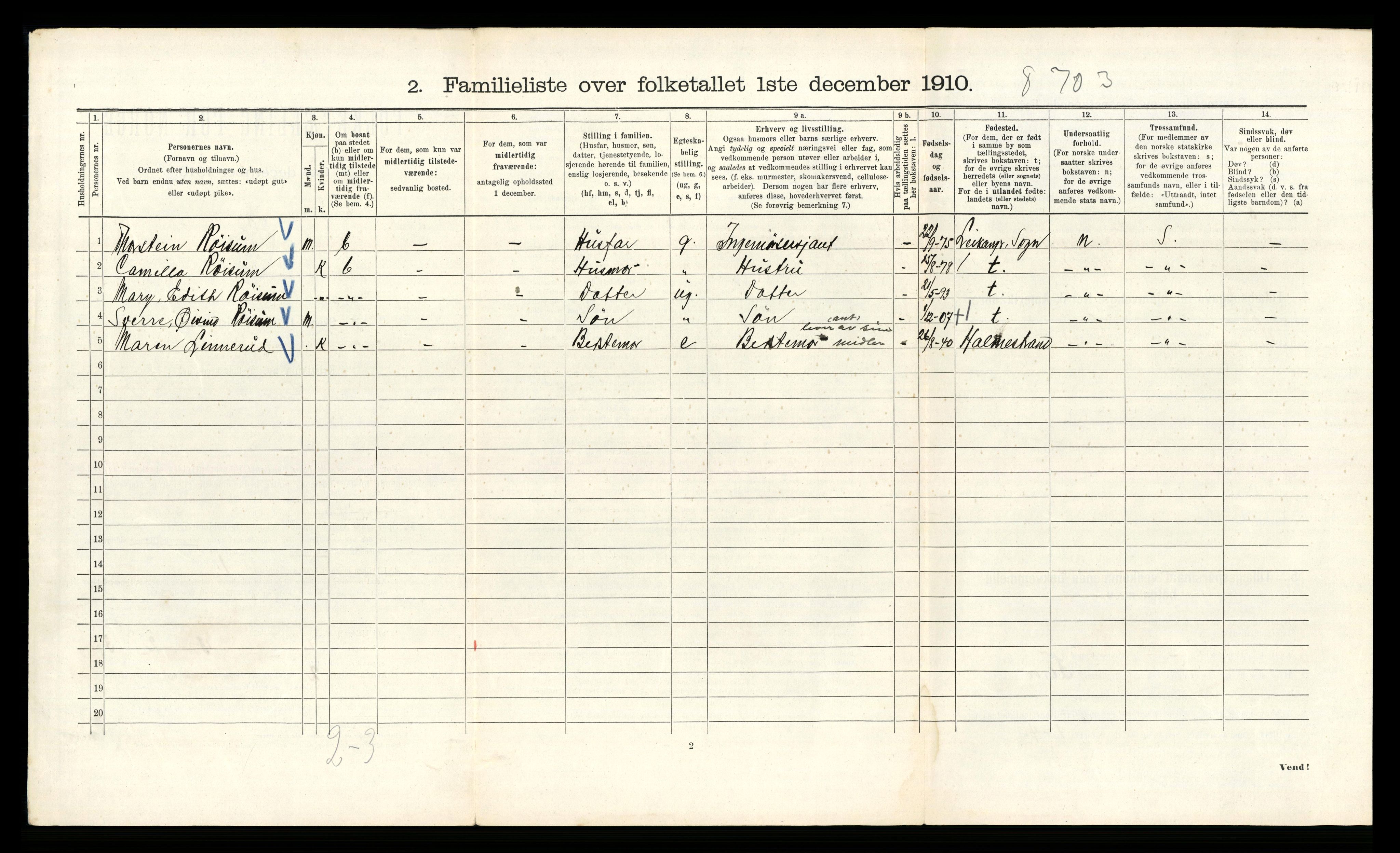 RA, 1910 census for Kristiania, 1910, p. 27742