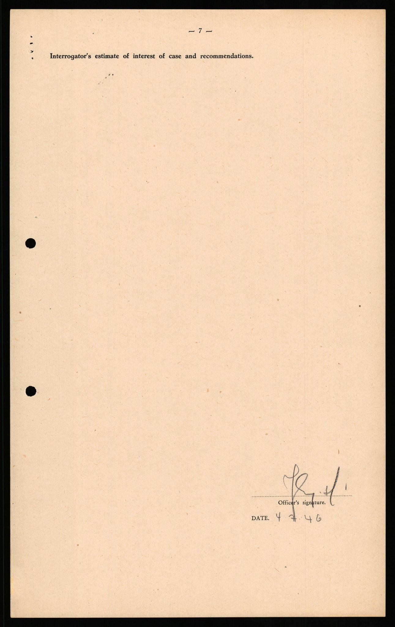 Forsvaret, Forsvarets overkommando II, AV/RA-RAFA-3915/D/Db/L0030: CI Questionaires. Tyske okkupasjonsstyrker i Norge. Tyskere., 1945-1946, p. 370