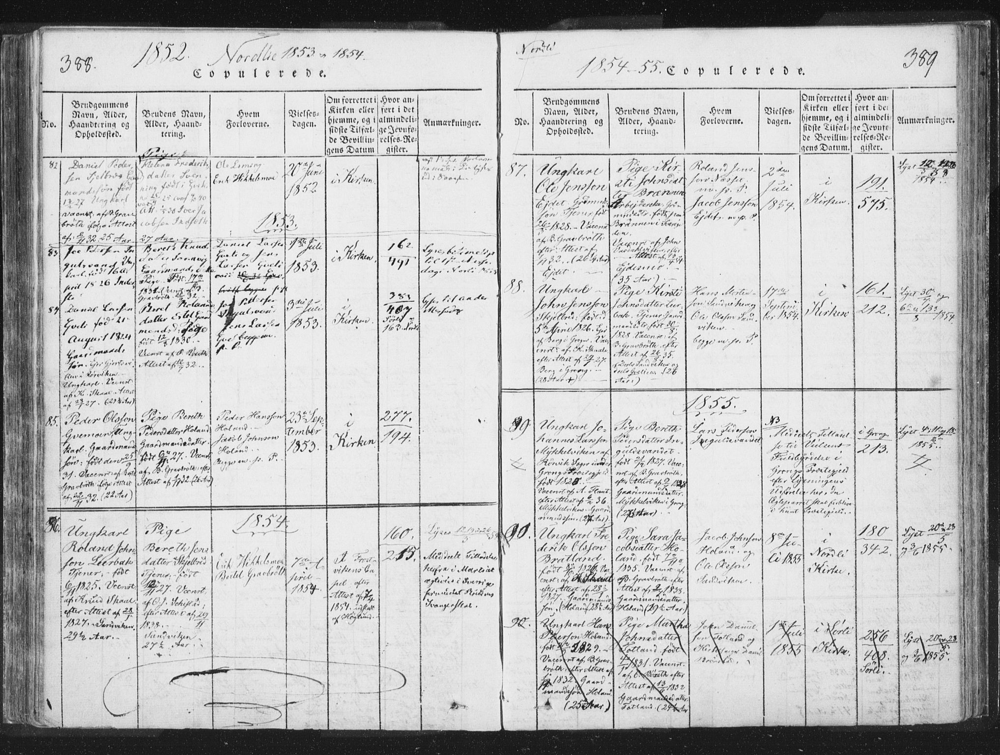 Ministerialprotokoller, klokkerbøker og fødselsregistre - Nord-Trøndelag, AV/SAT-A-1458/755/L0491: Parish register (official) no. 755A01 /1, 1817-1864, p. 388-389